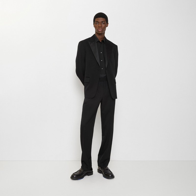 Burberry Grain de Poudre Wool Tuxedo Trousers outlook