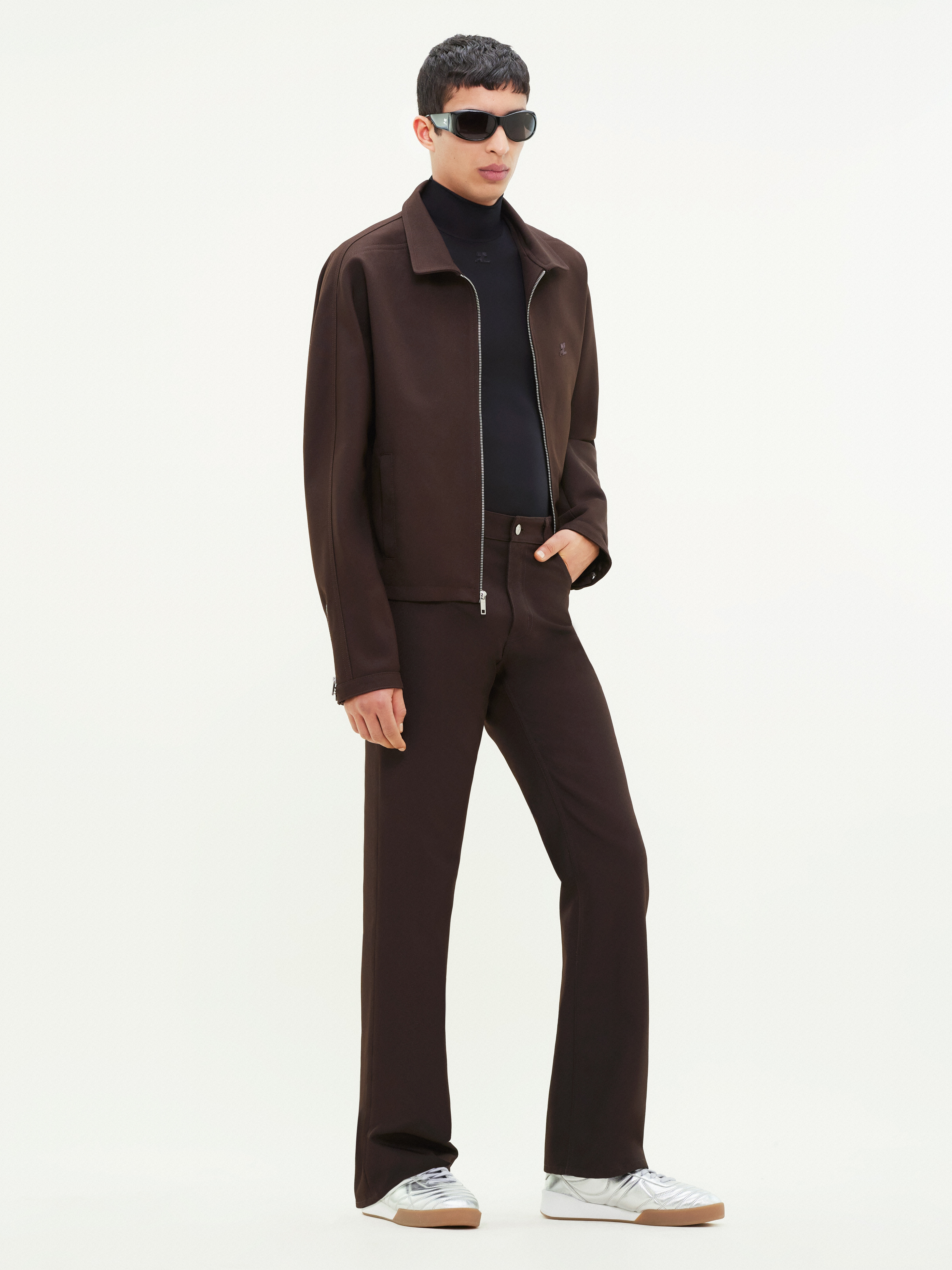 RETRO TWILL ZIPPED BOMBER JACKET - 3