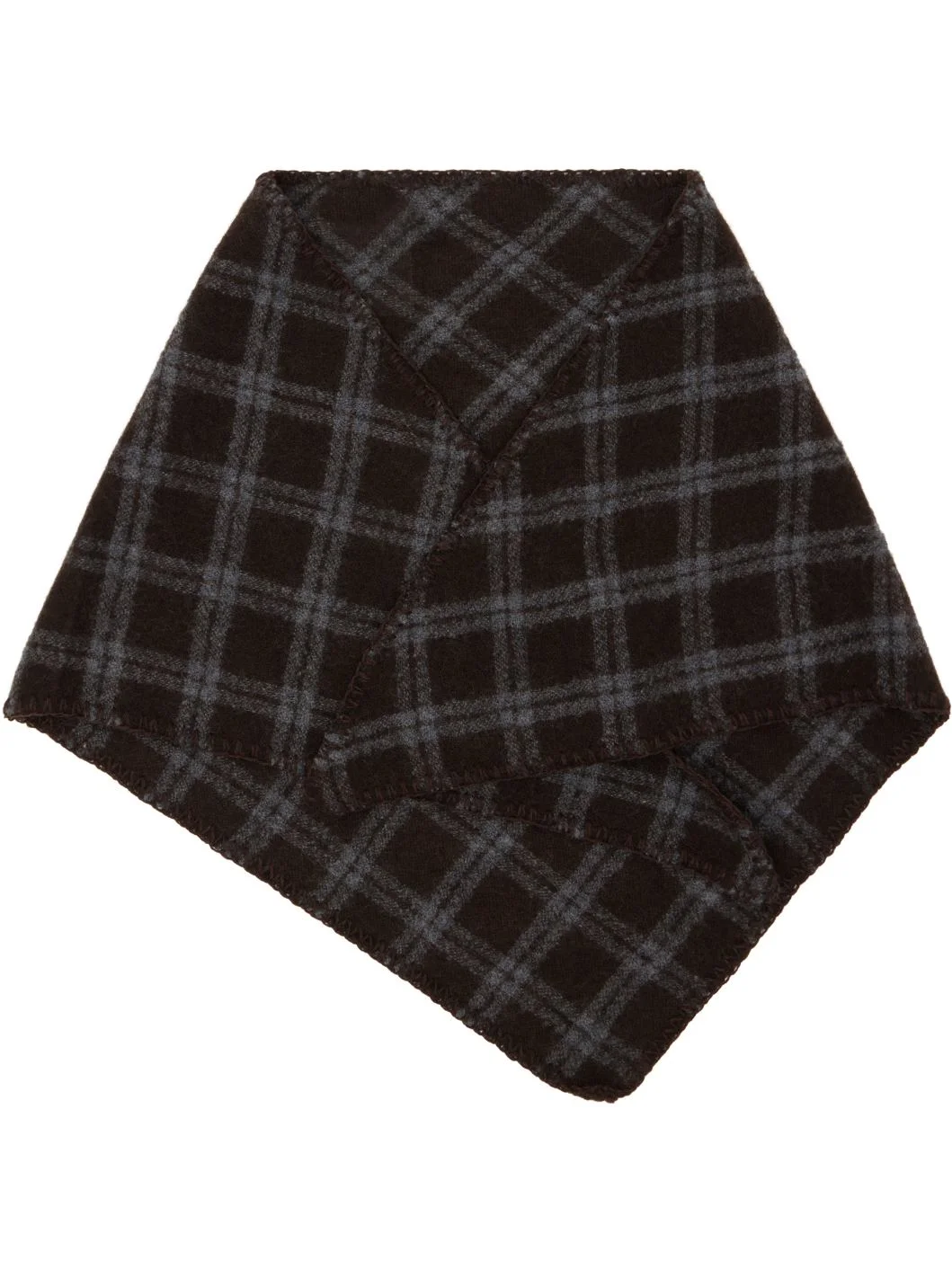 Brown & Gray Triangle Scarf - 1