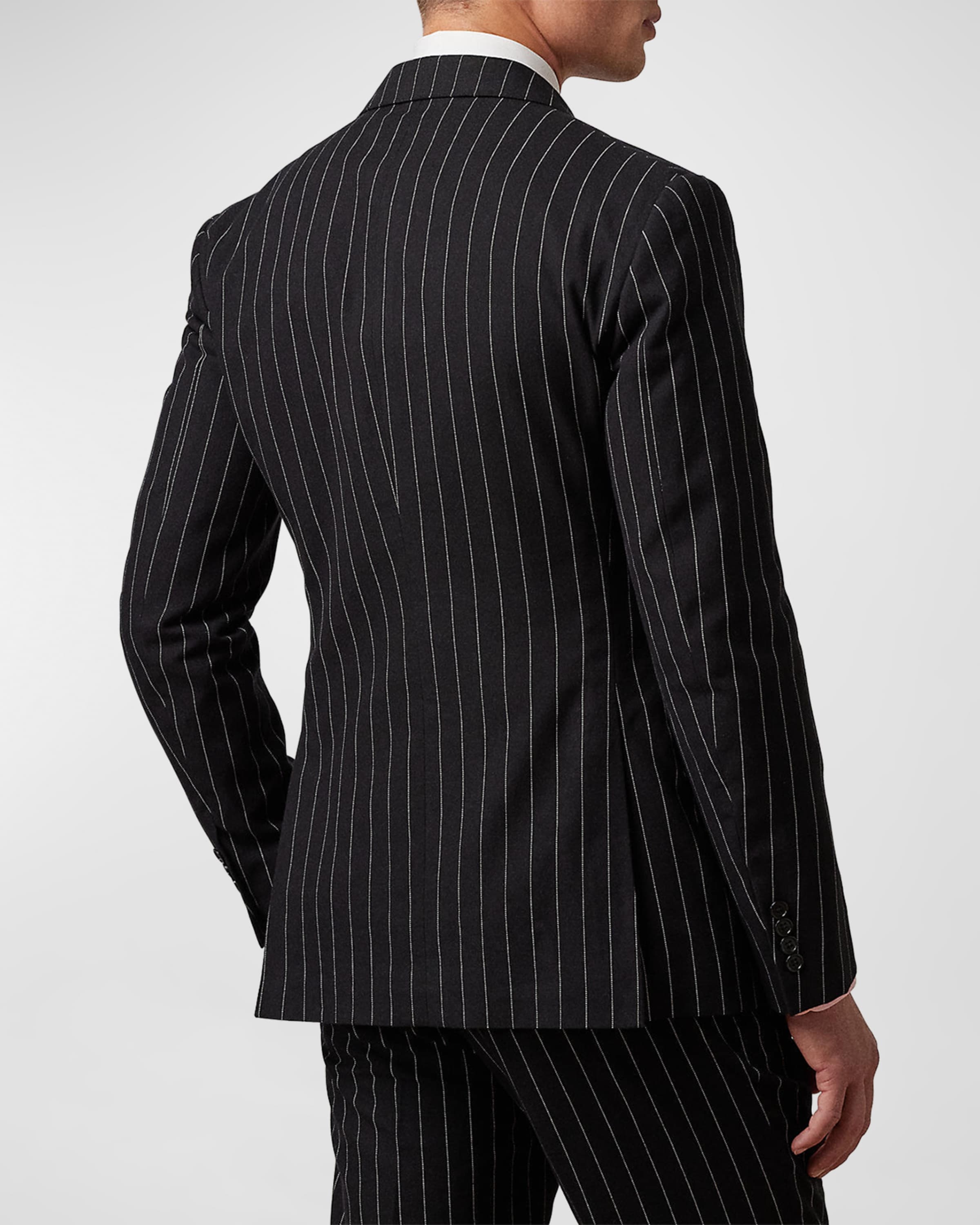 Men's Kent Hand-Tailored Striped Suit Jacket - 3