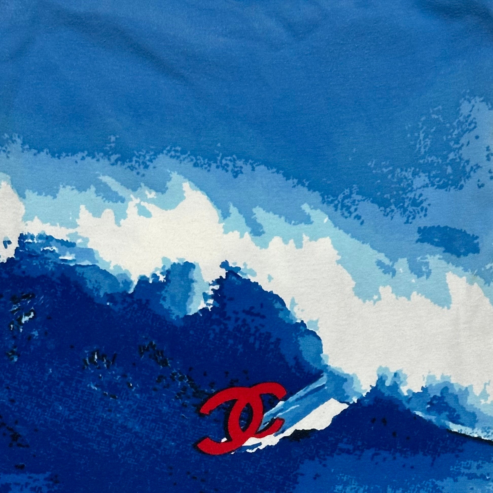 CHANEL Spring Summer 2002 Surf Logo Print Mini Dress - 3