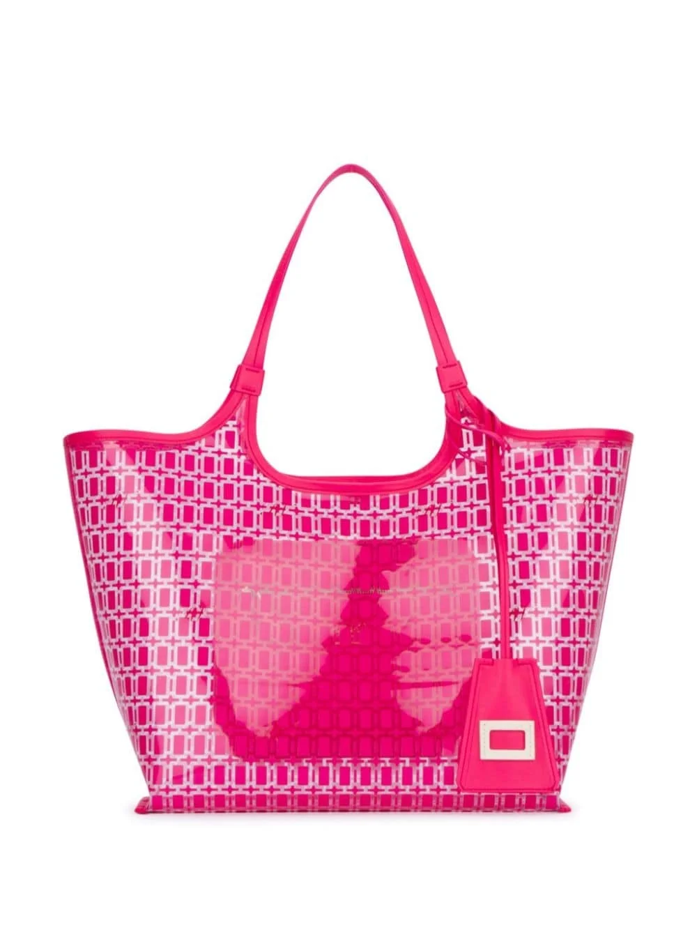 geometric-pattern tote bag - 1