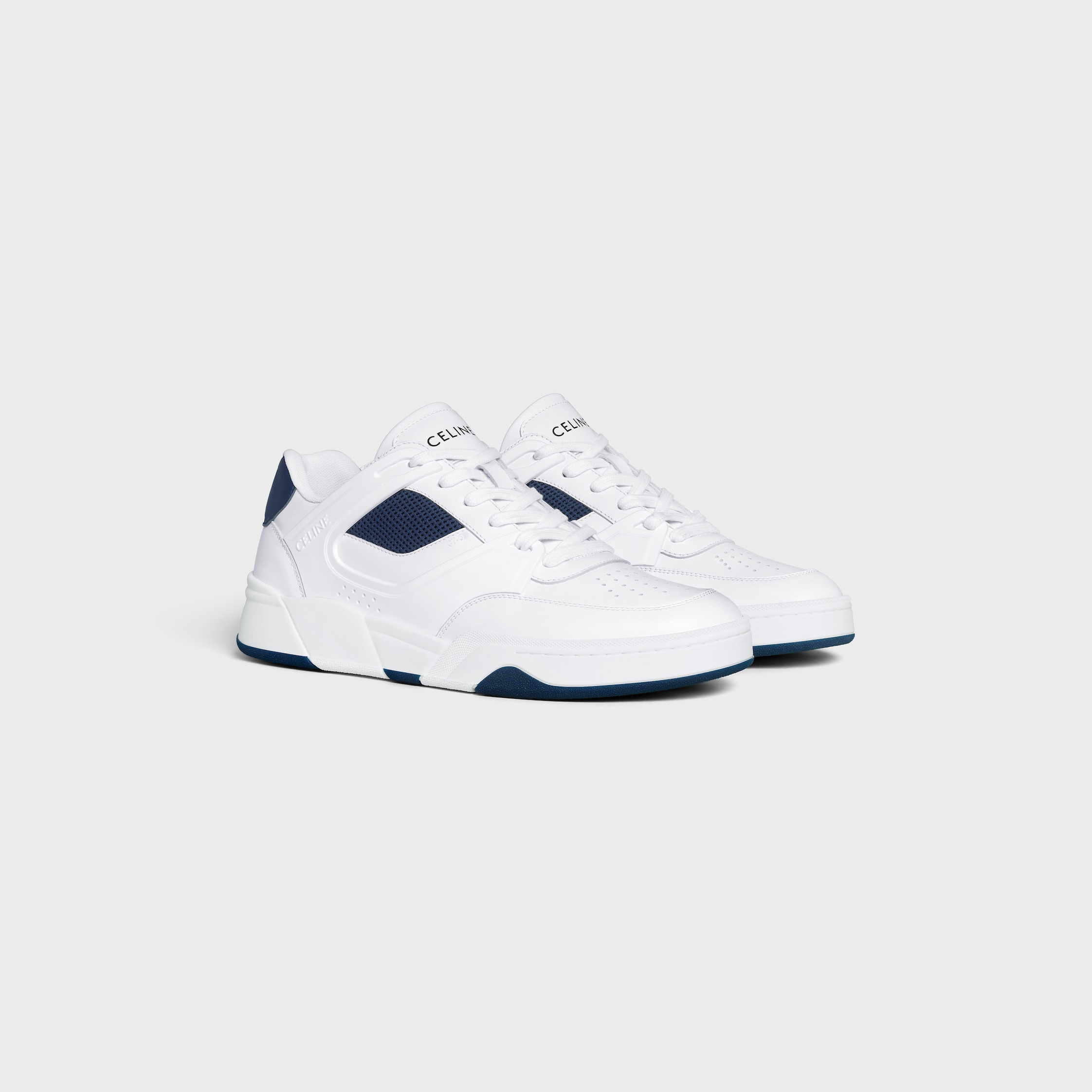 CELINE TRAINER CT-09 LOW LACE-UP SNEAKER in CALFSKIN AND MESH - 2
