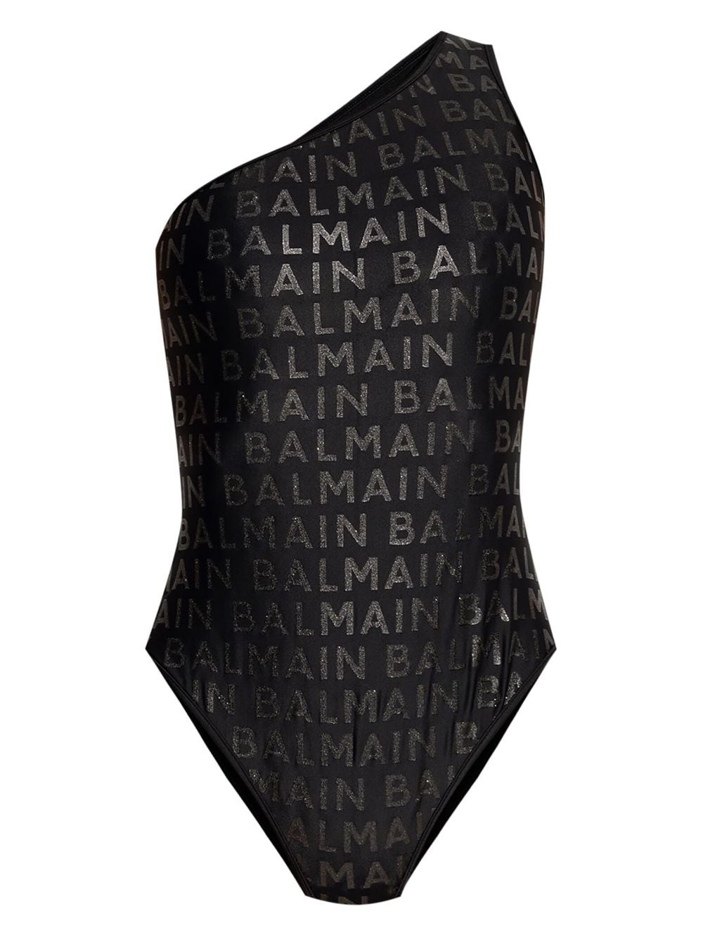 logo-print one-shoulder swimsuit - 2