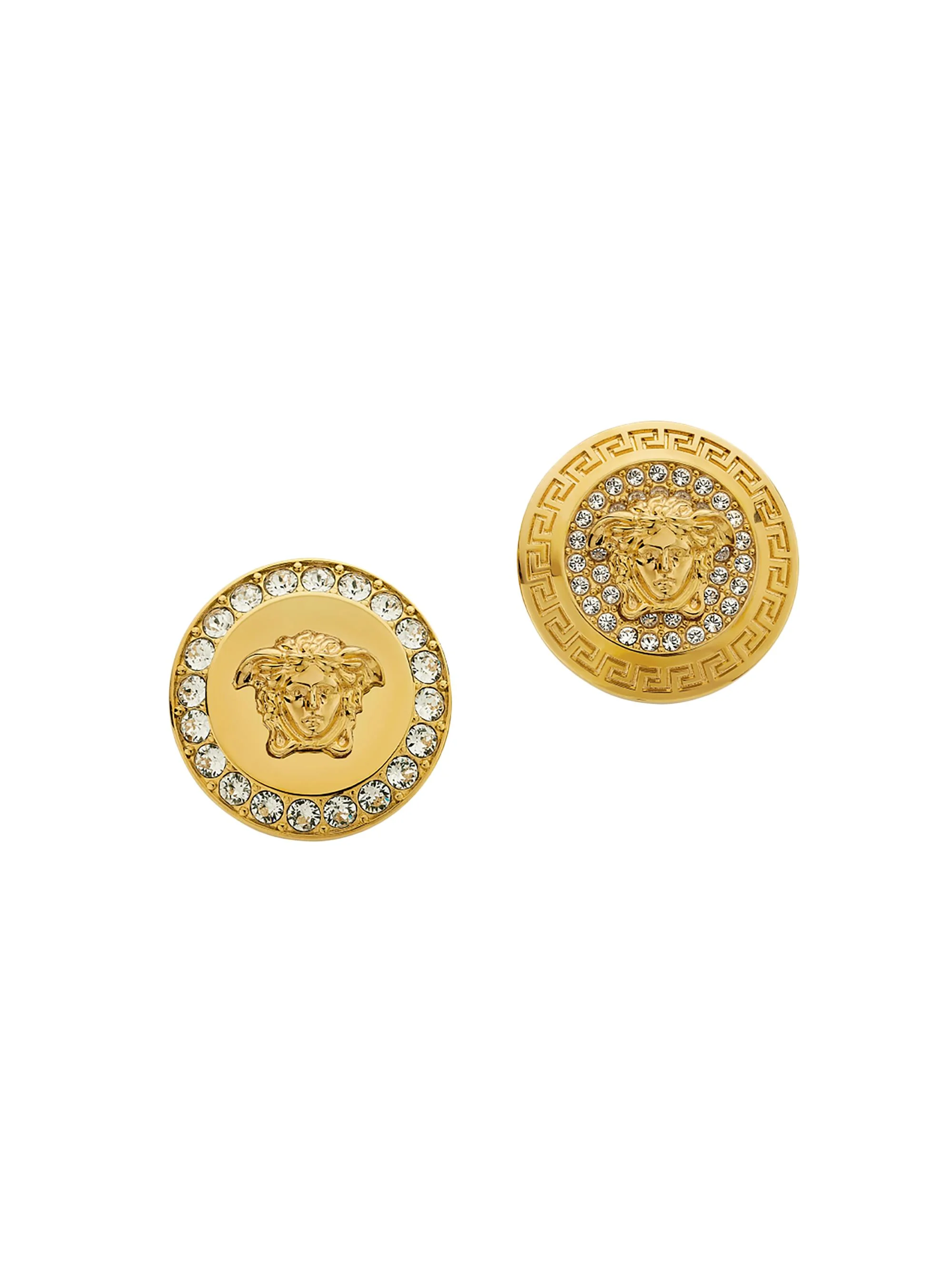 Women's Medusa Goldtone & Glass Stud Earrings - Versace Gold - 1