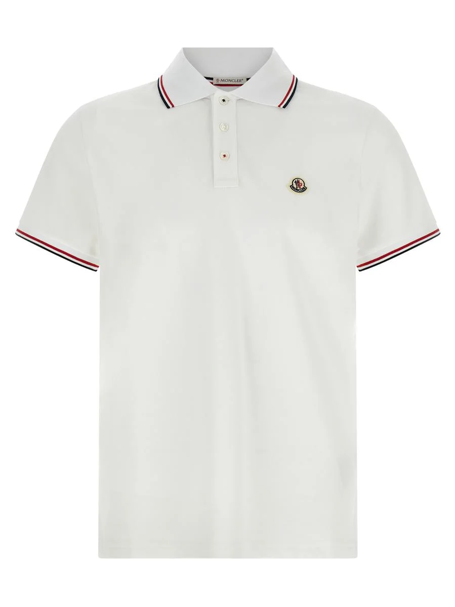Moncler Piqué Cotton Polo Shirt - 1