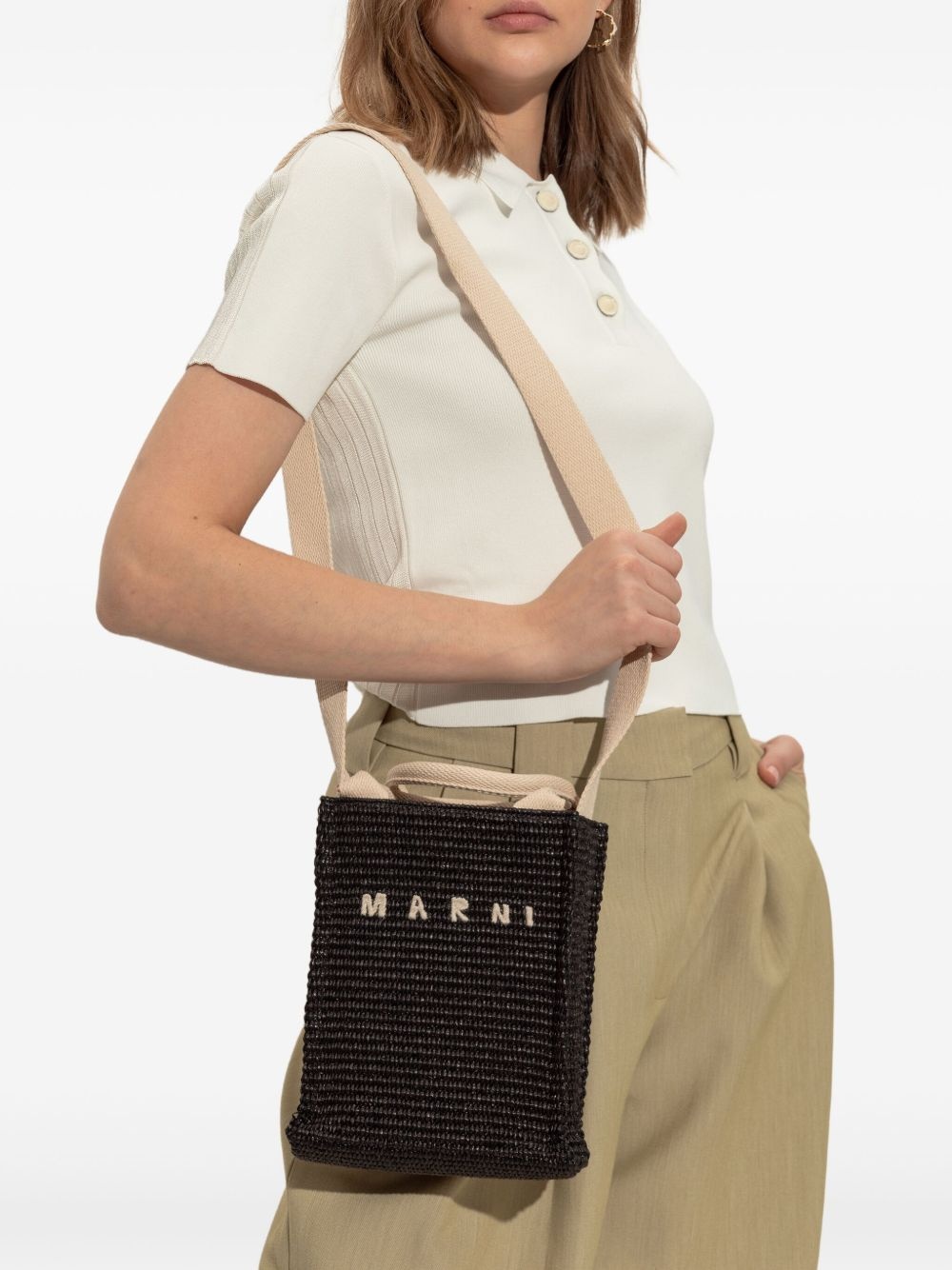 logo-embroidered crossbody bag - 2