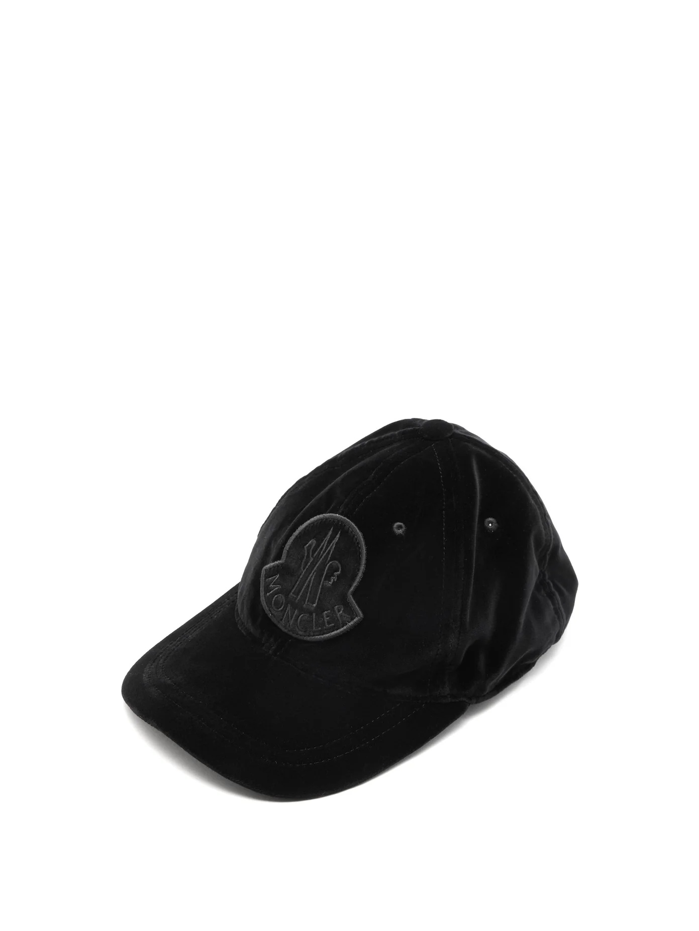 Logo-embroidered velvet cap - 1