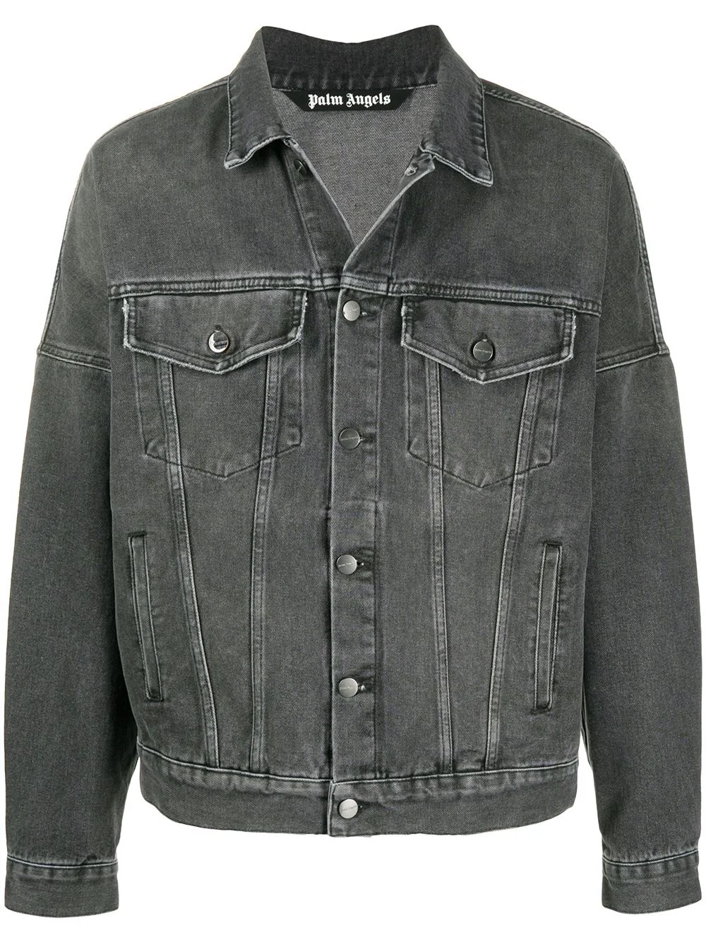 logo-print denim jacket - 1