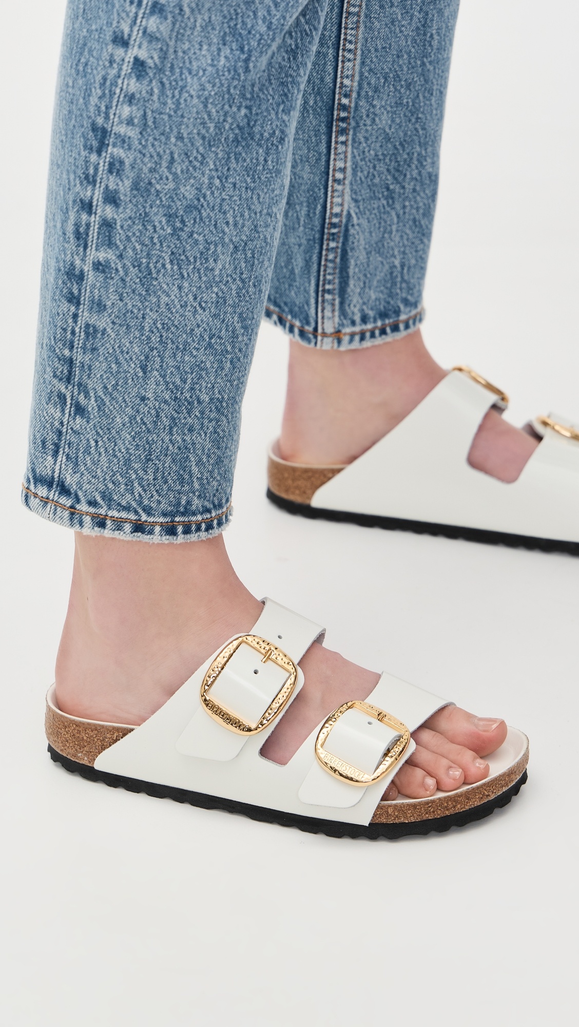 Arizona Big Buckle High Shine Hammered Sandals - 2