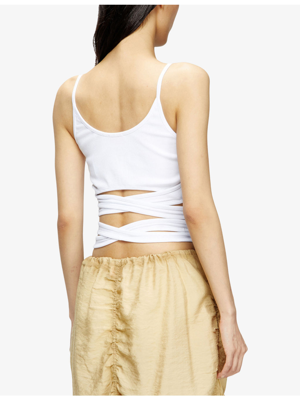 T-Leya-Tail Wrap-Around Cotton-Jersey Top - 4