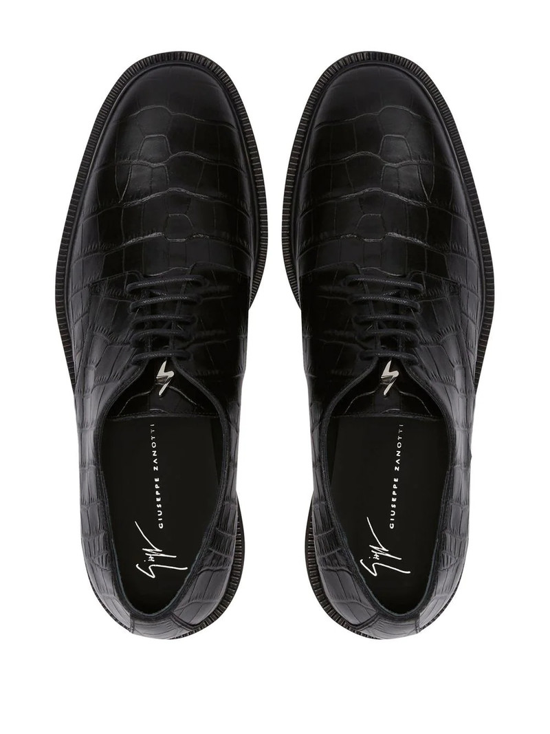 crocodile-effect leather Oxfords 4