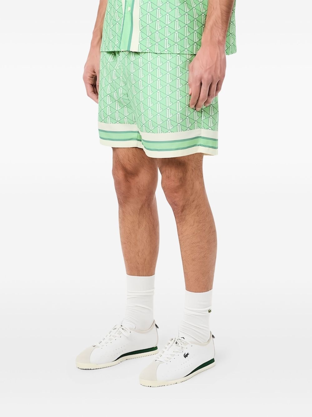 embroidered-logo shorts - 2
