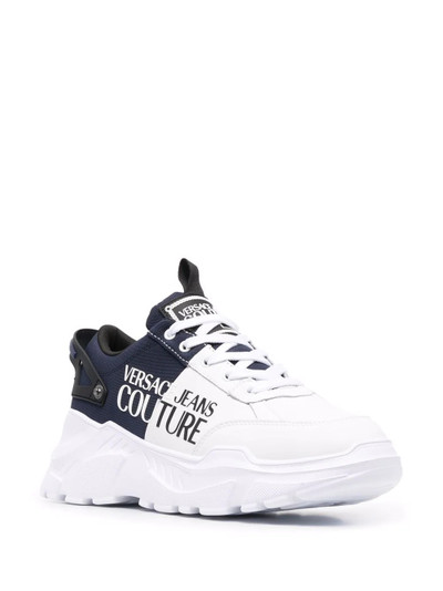 VERSACE JEANS COUTURE panelled logo-print sneakers outlook