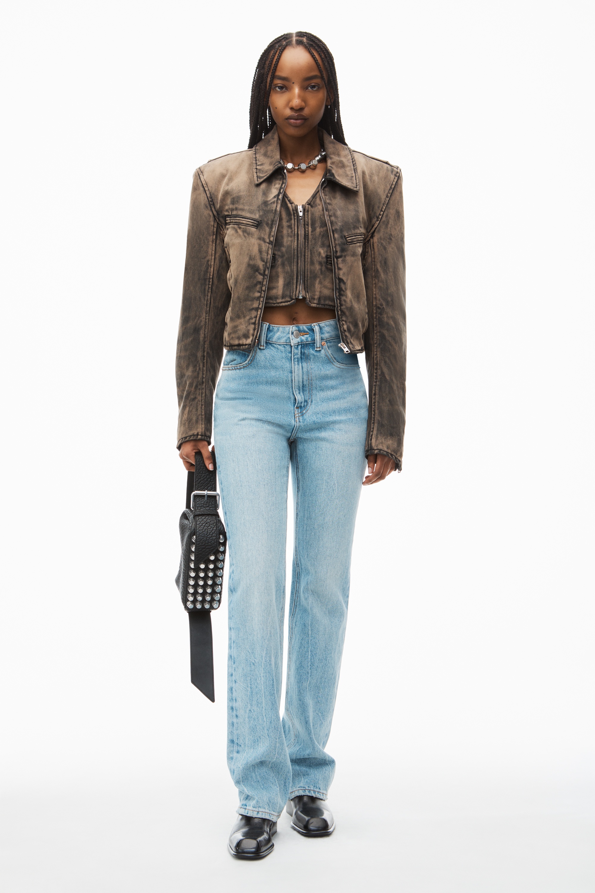 FLY HIGH-RISE STACKED JEAN IN DENIM - 2
