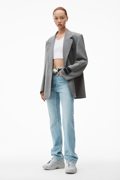 Alexander Wang FLY HIGH-RISE STACKED JEAN IN DENIM outlook