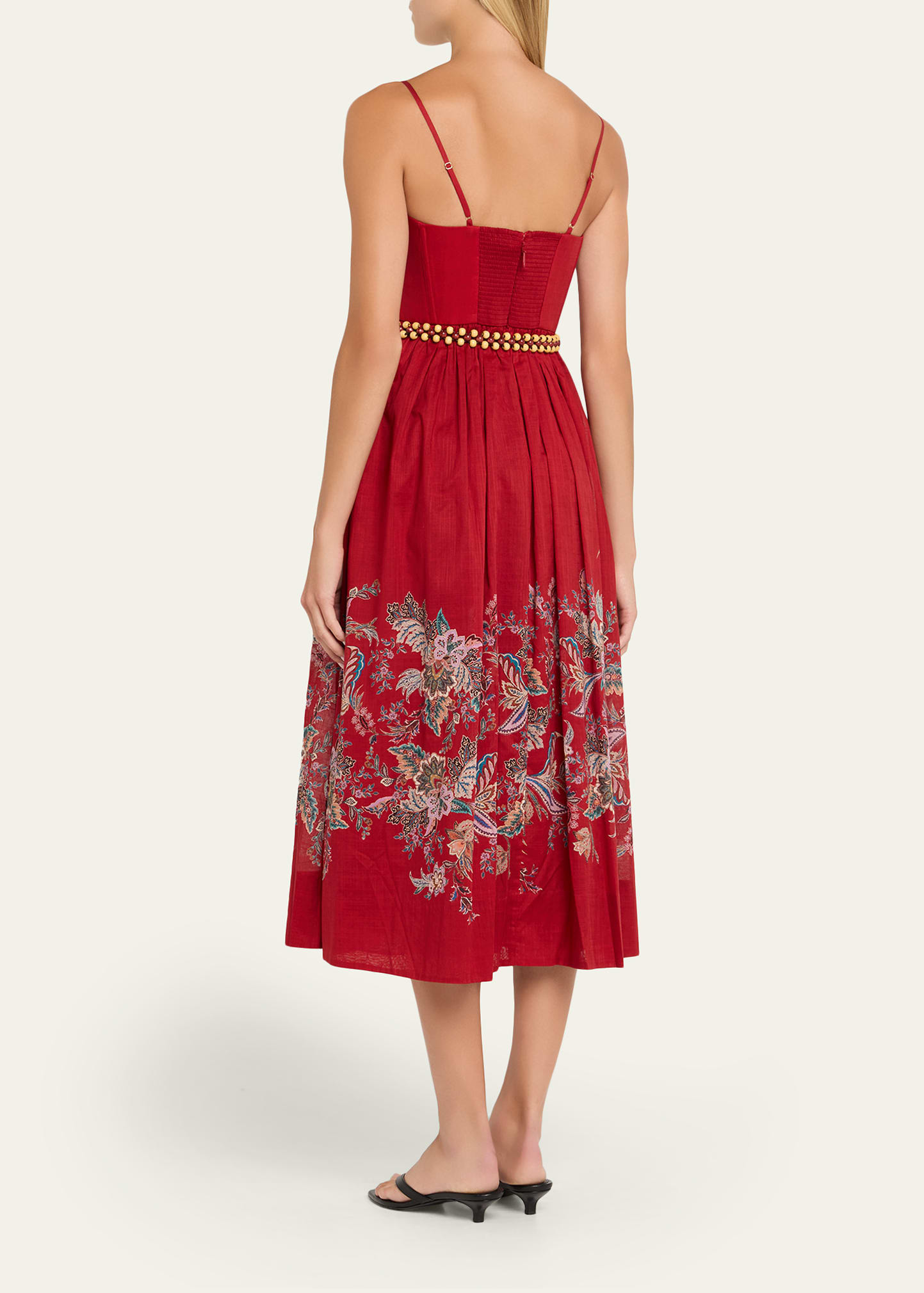Rhiannon Belted Corset Midi Dress - 3
