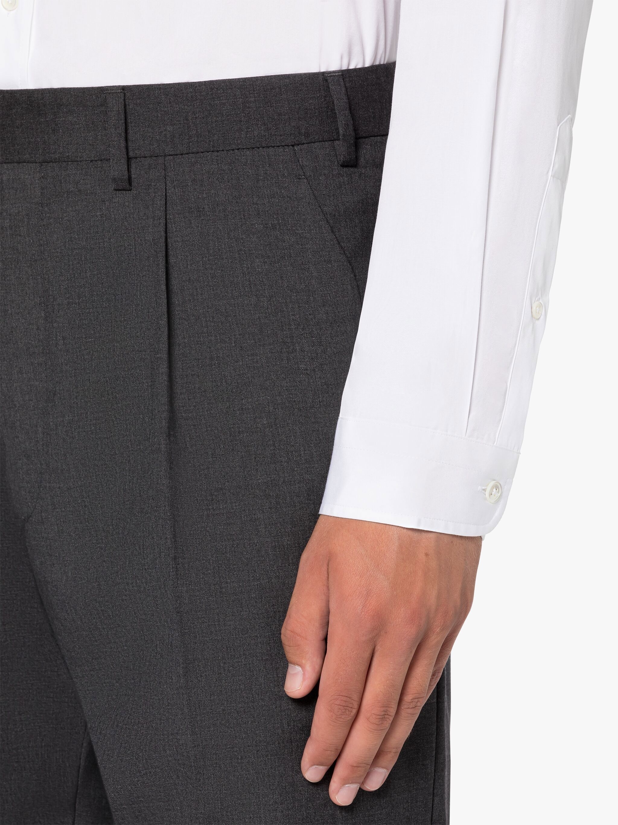 THE STANDARD DARK GREY WOOL TROUSERS - 5