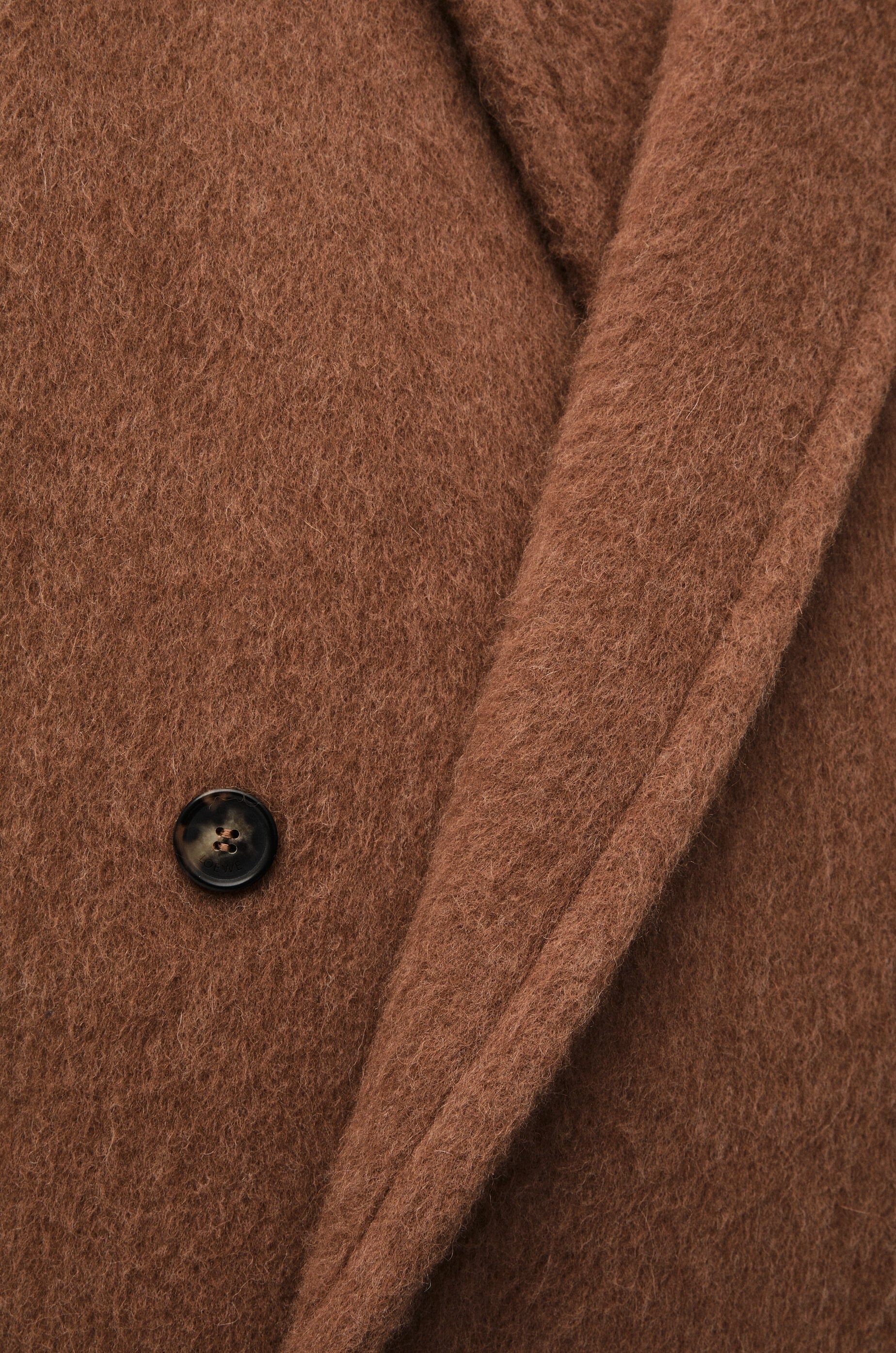 Double-breasted coat in lama and wool - 5