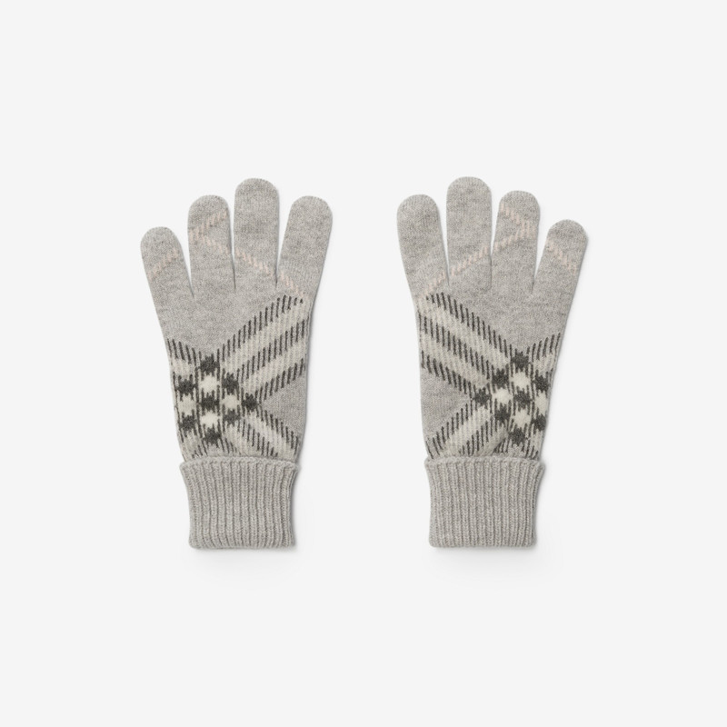 Check Cashmere Blend Gloves 1