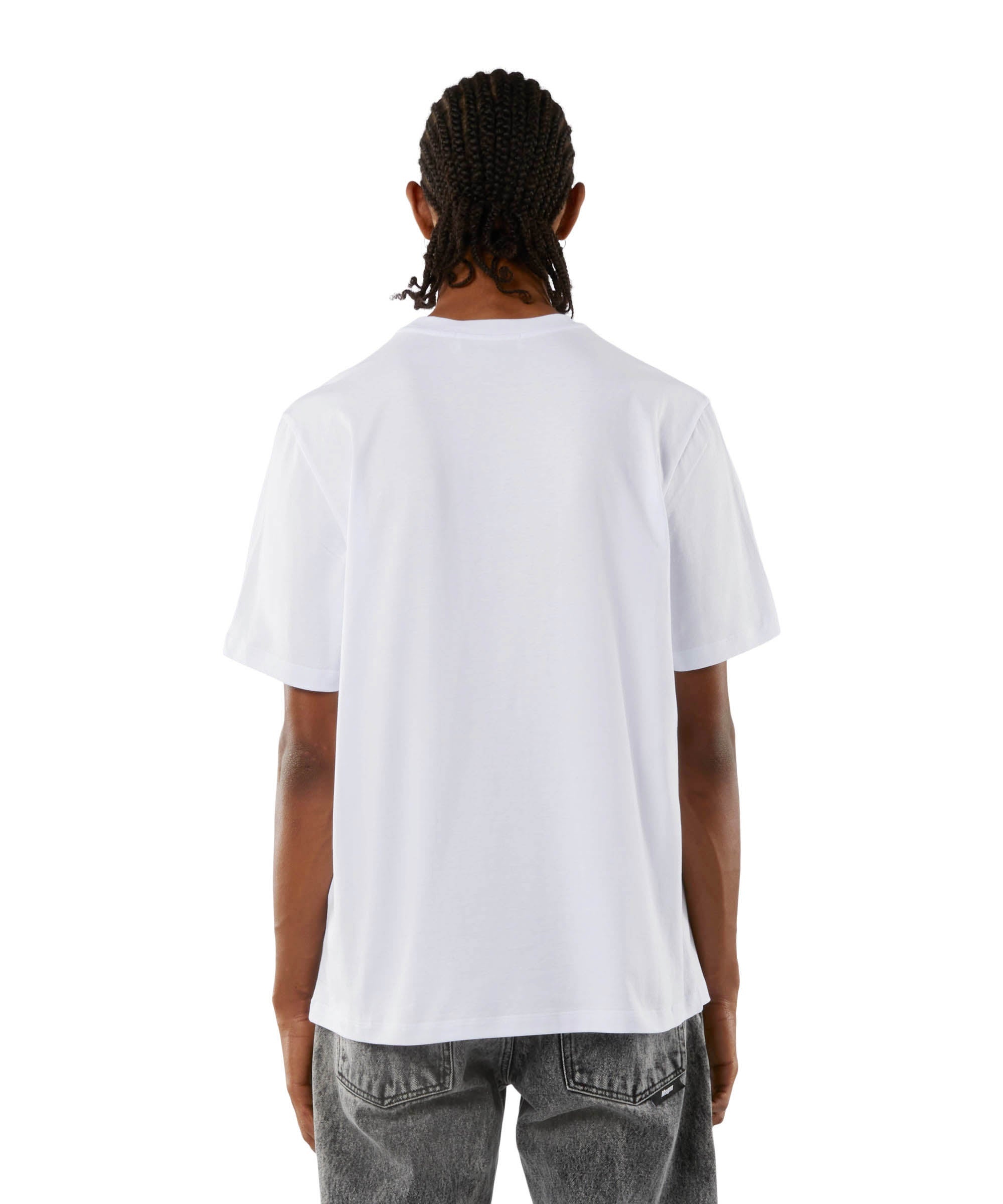 Round neck cotton T-shirt with micro logo - 3