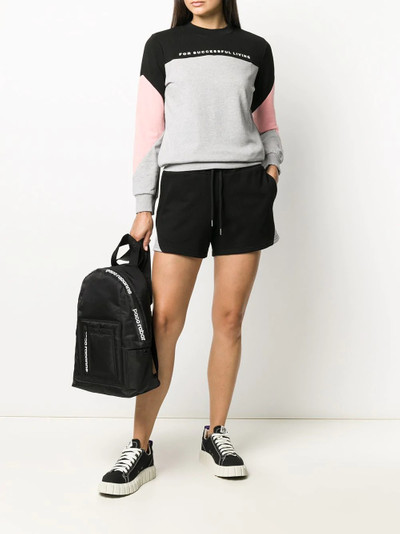 Diesel drawstring knitted logo shorts outlook