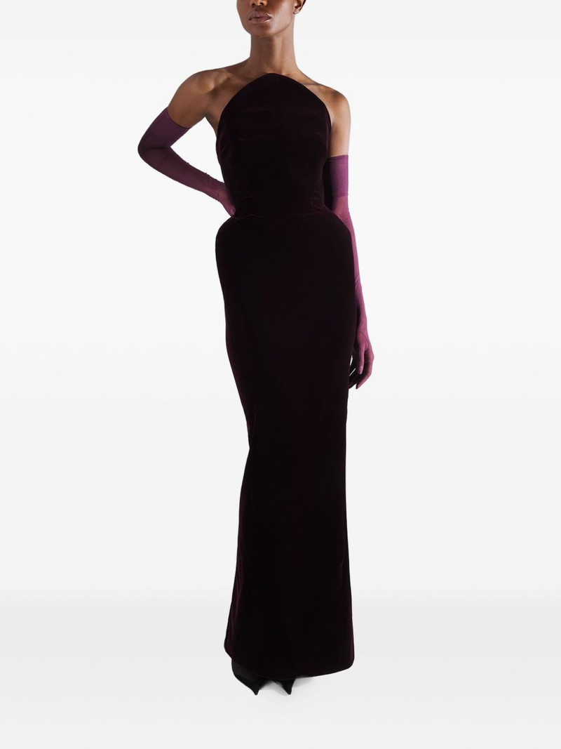 MUGLER strapless maxi dress outlook