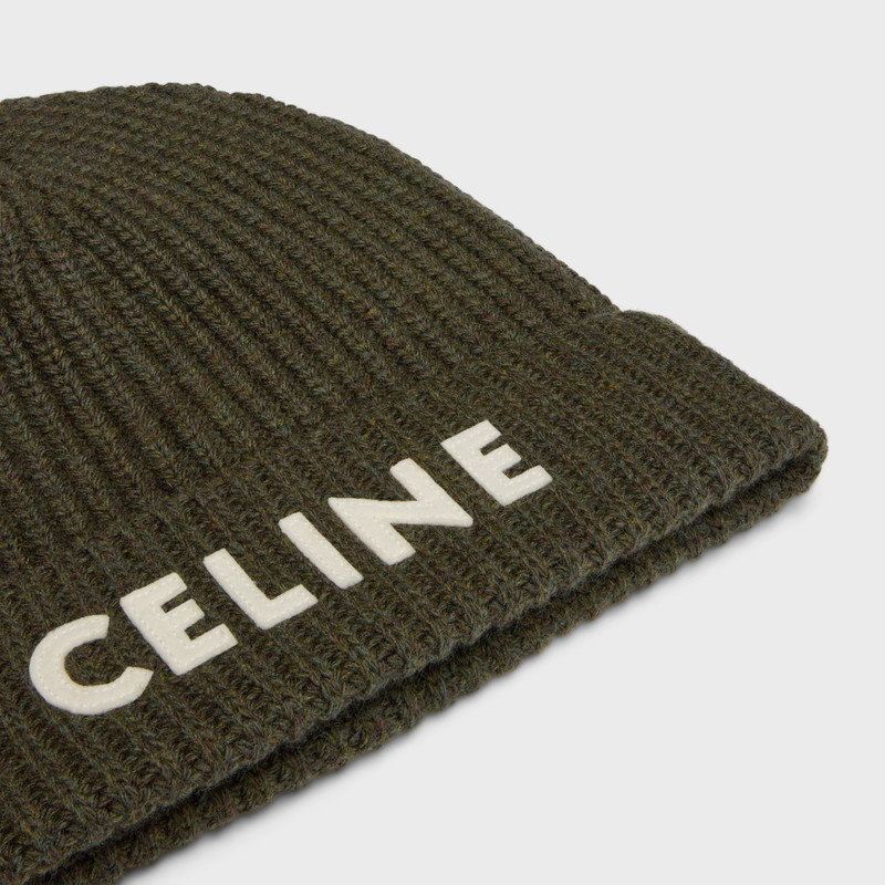 celine beanie in ribbed wool 3