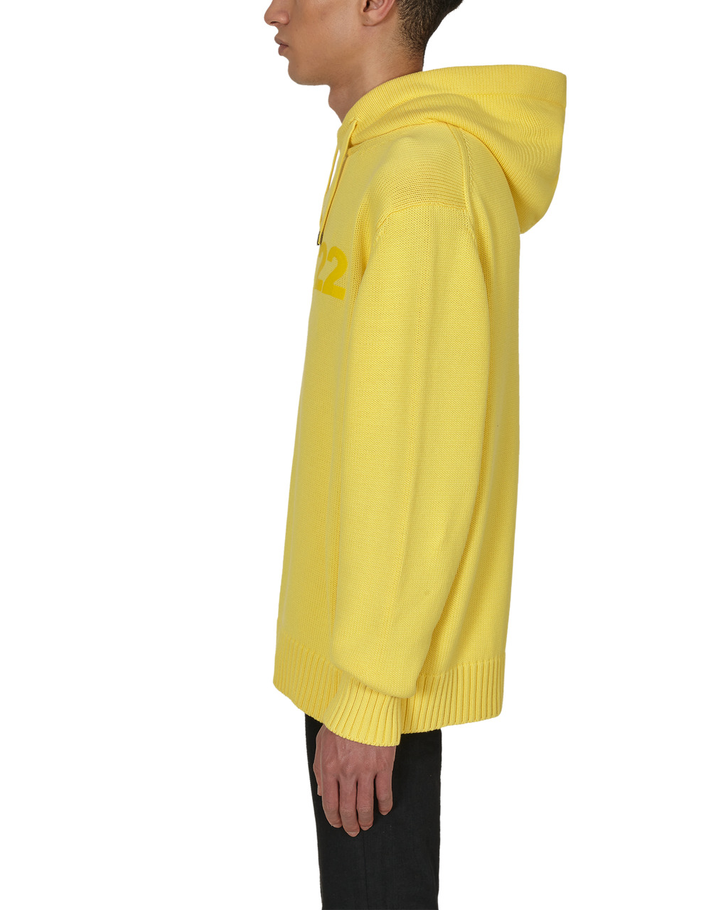 TREATED LOGO KNIT HOODED SWEATER - 4