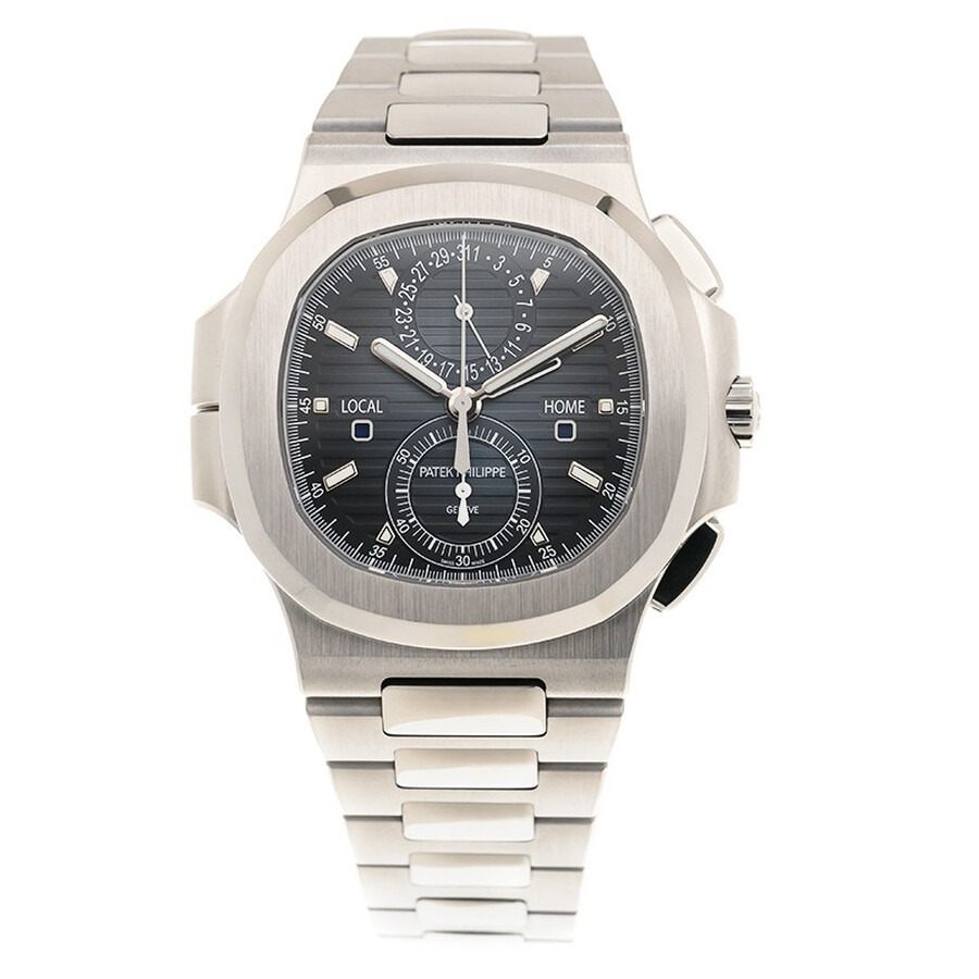 Pre-owned Patek Philippe Nautilus Chronograph Sunburst Blue Dial Men's Watch 5990-1A-011 - 2
