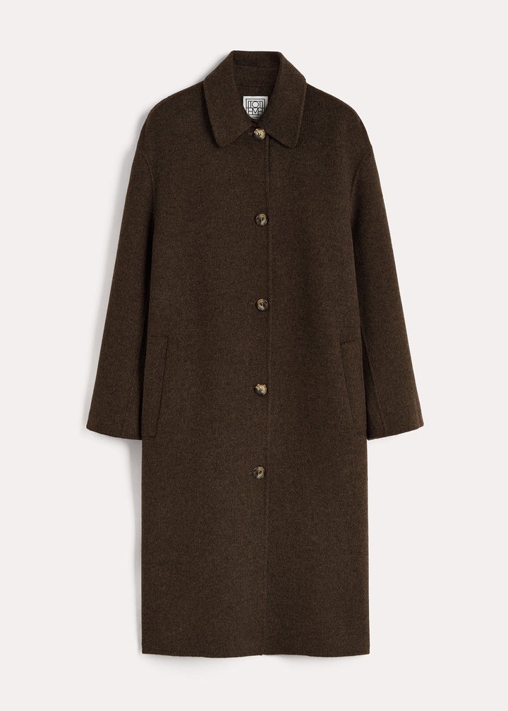 Doublé car coat chocolate melange - 1