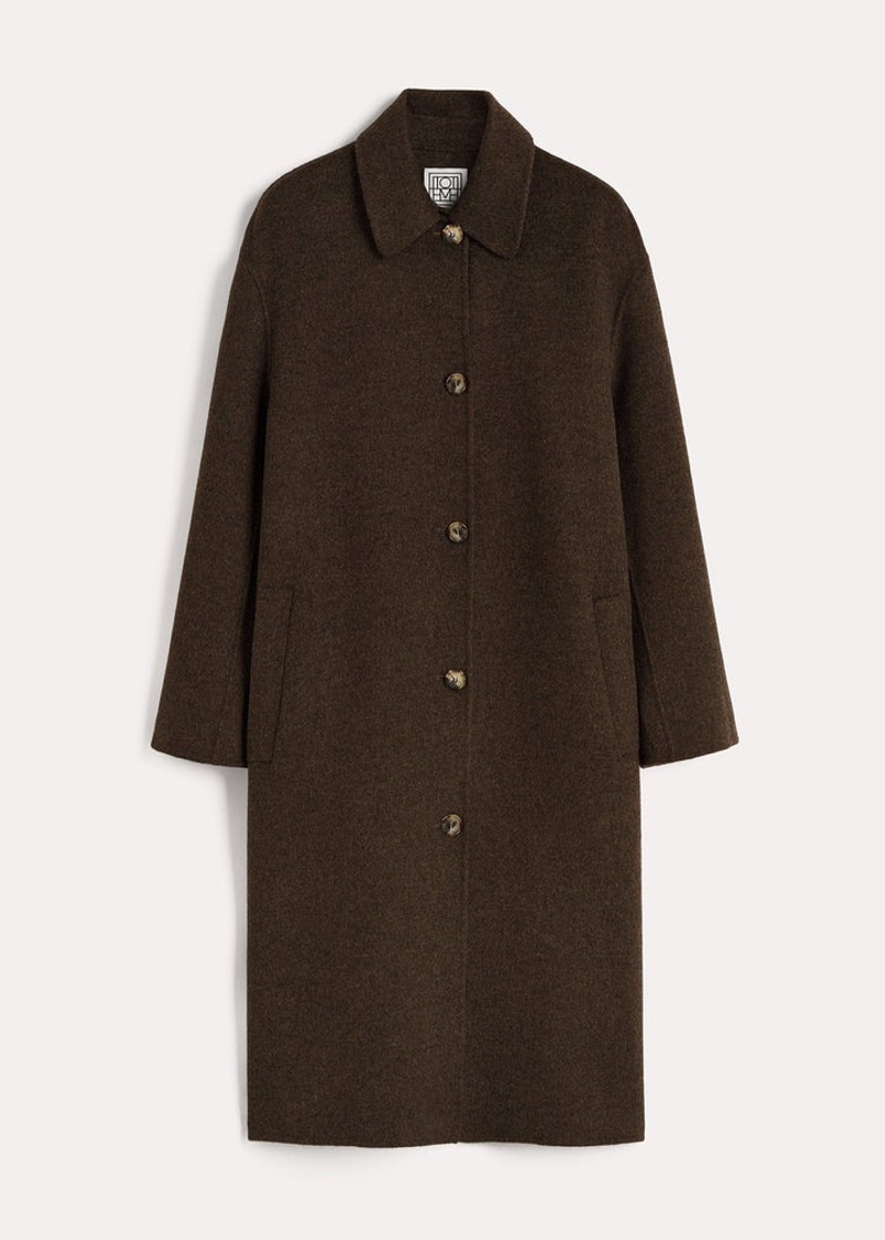 Doublé car coat chocolate melange 1