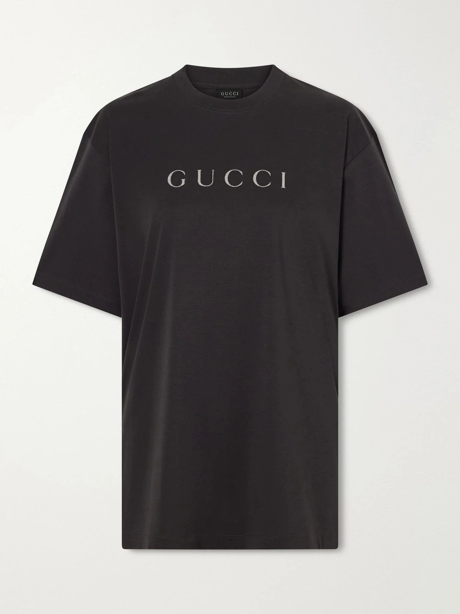 Logo-appliquéd cotton-jersey T-shirt Black - 1