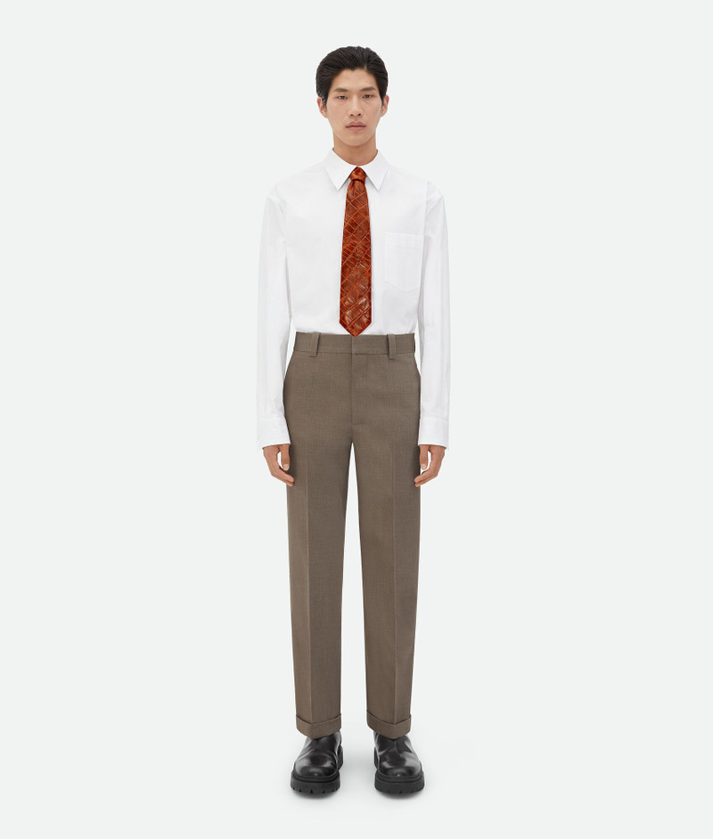 Wool Twill Cropped Trousers 1
