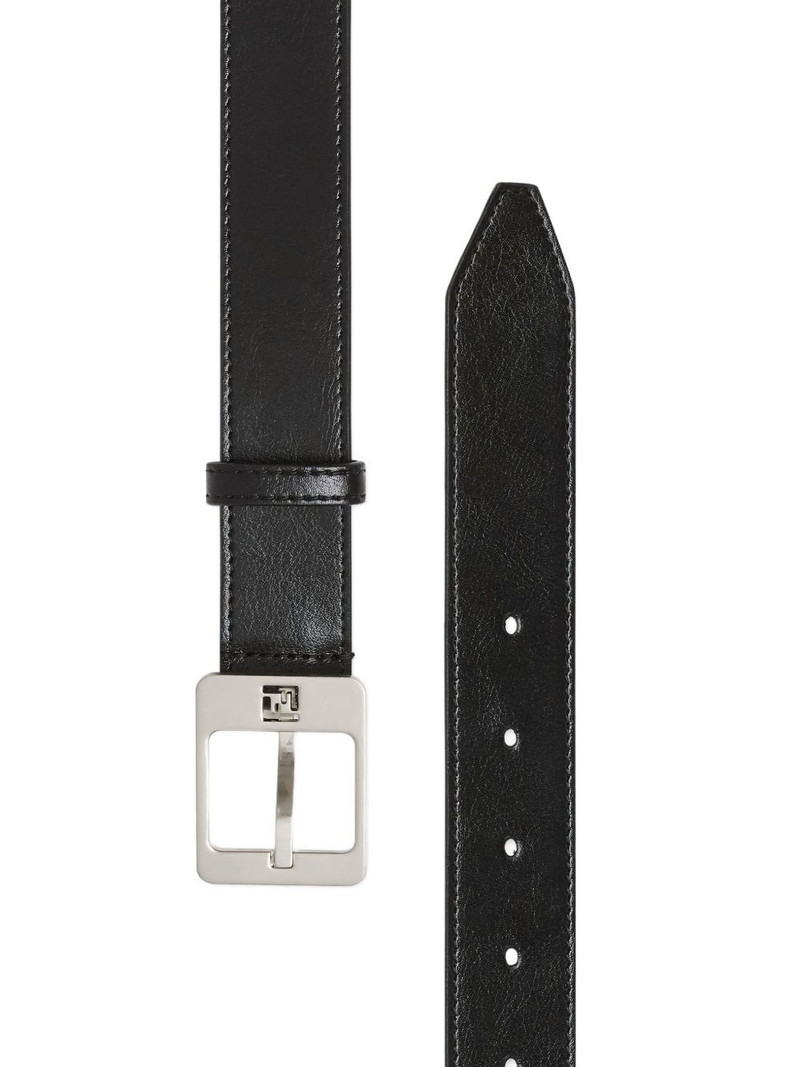 FENDI square buckle leather belt outlook