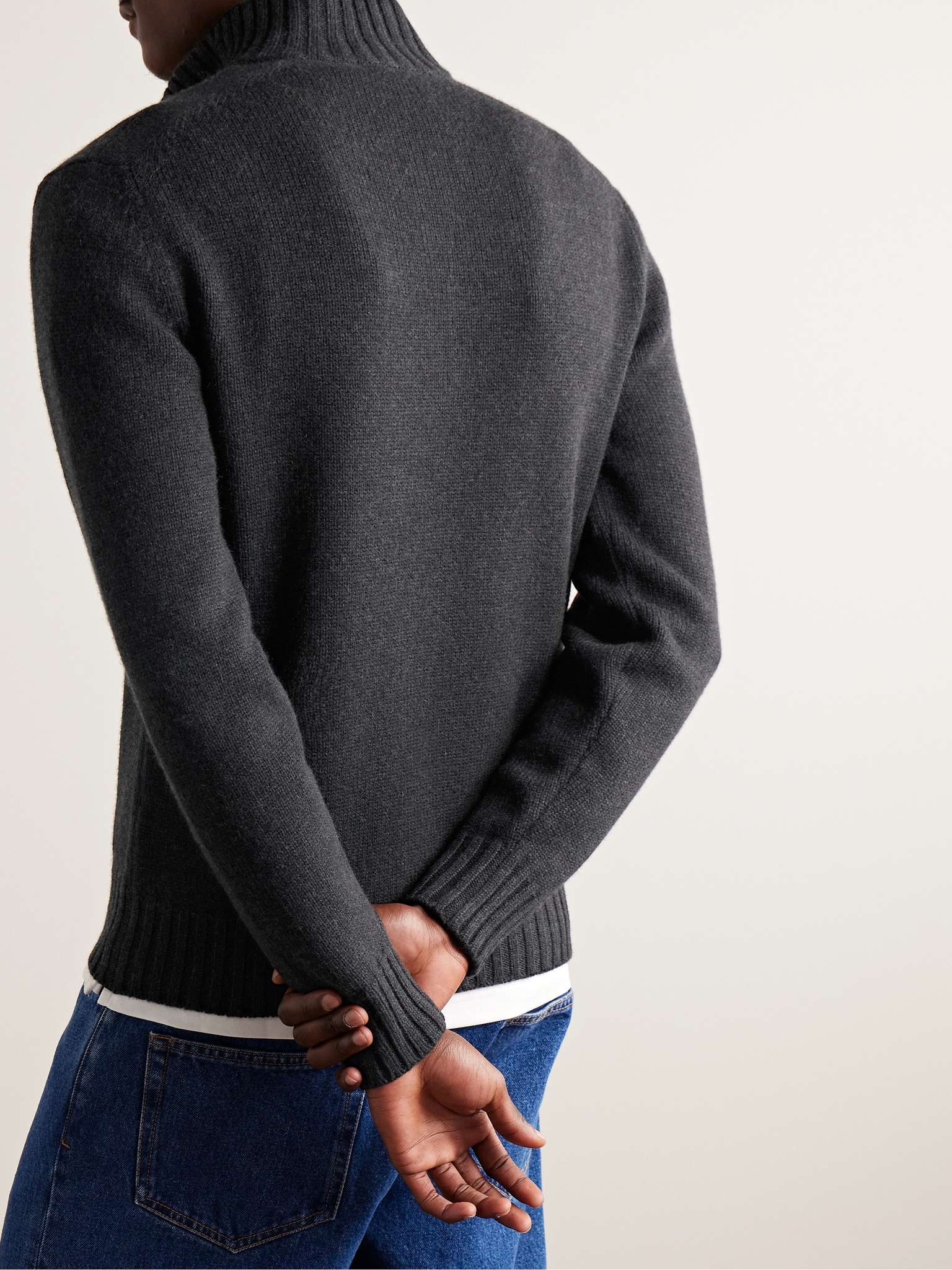 Cashmere Half-Zip Sweater - 4