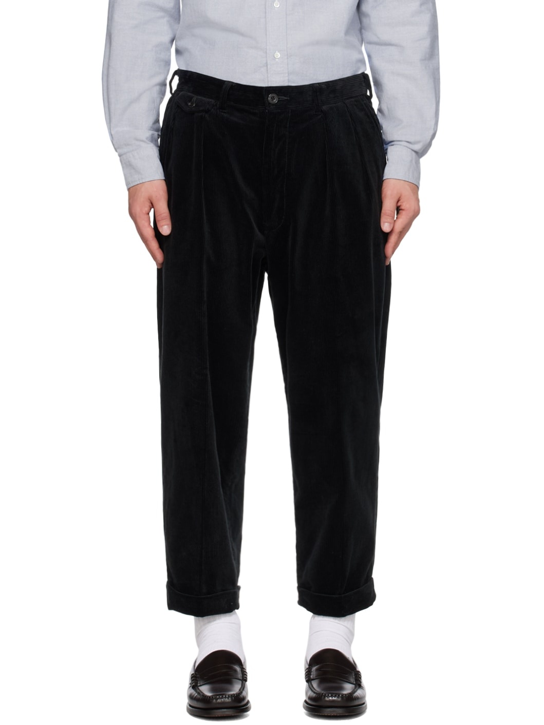 Black Pleated Trousers - 1