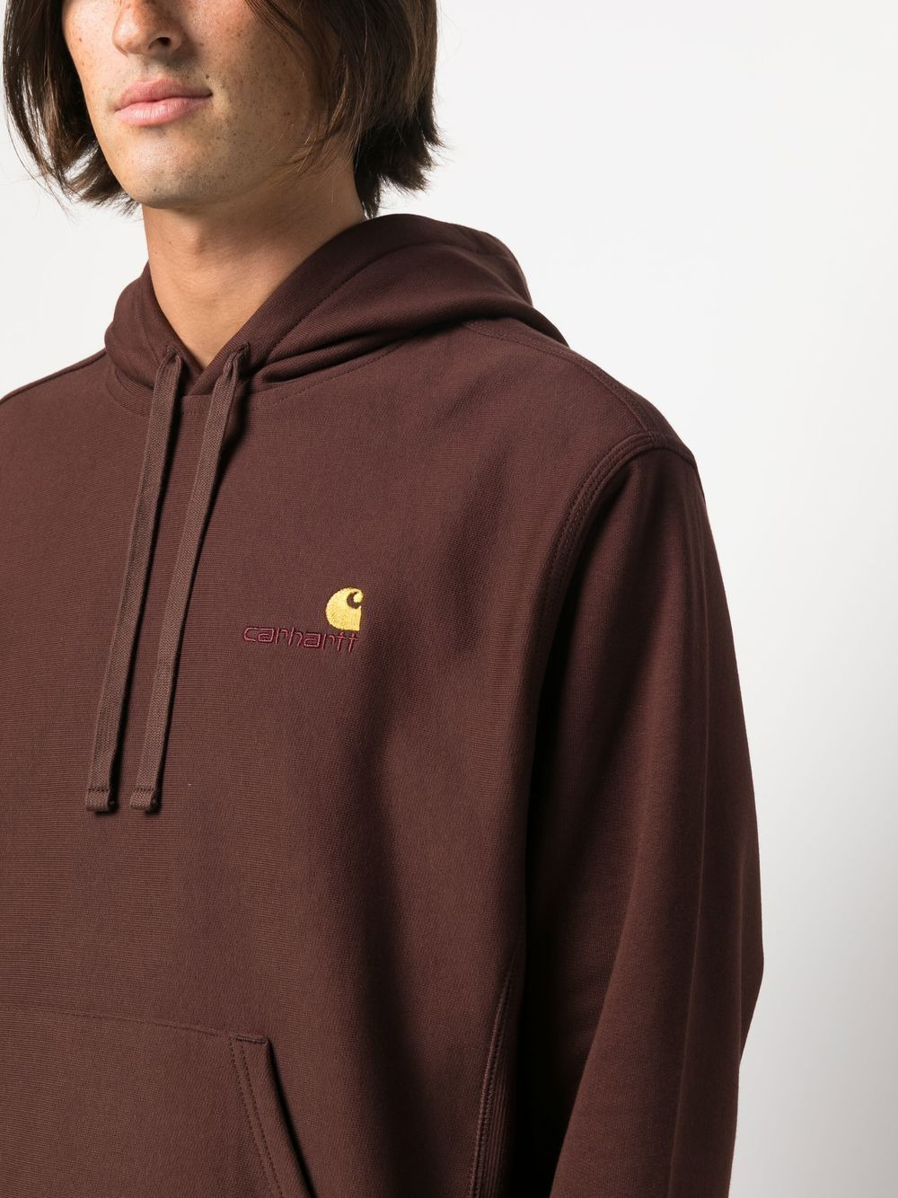 embroidered logo hoodie - 5