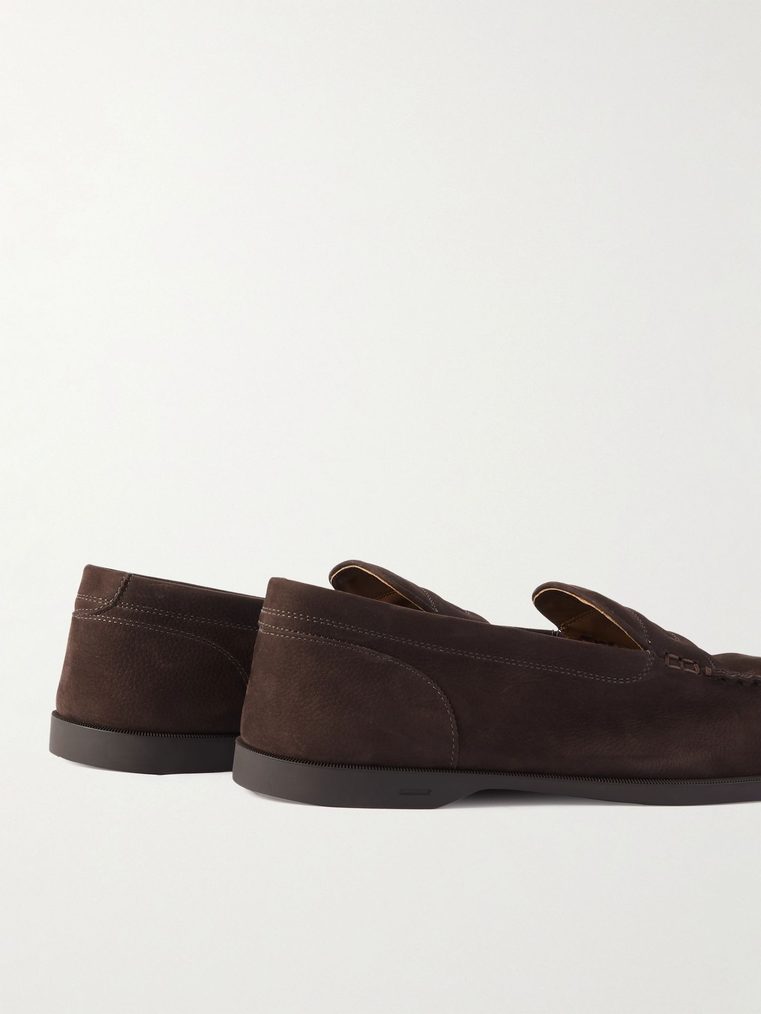 Pace Full-Grain Nubuck Loafers Brown - 5