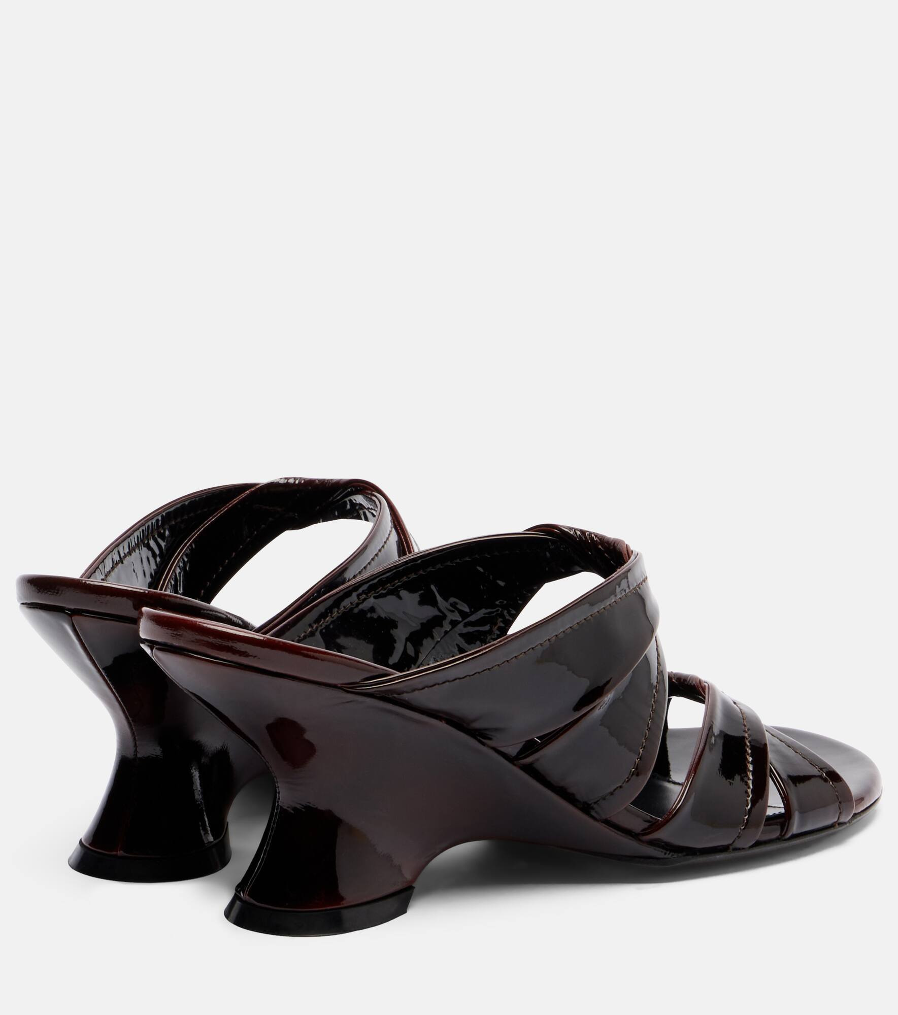 75 patent leather wedge mules - 2