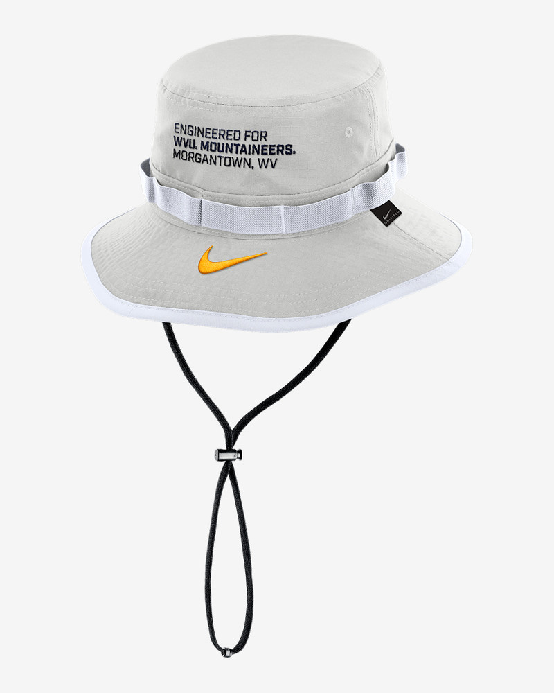 Nike West Virginia Sideline Apex Gameday Boonie Men's Nike Dri-FIT College Bucket Hat outlook