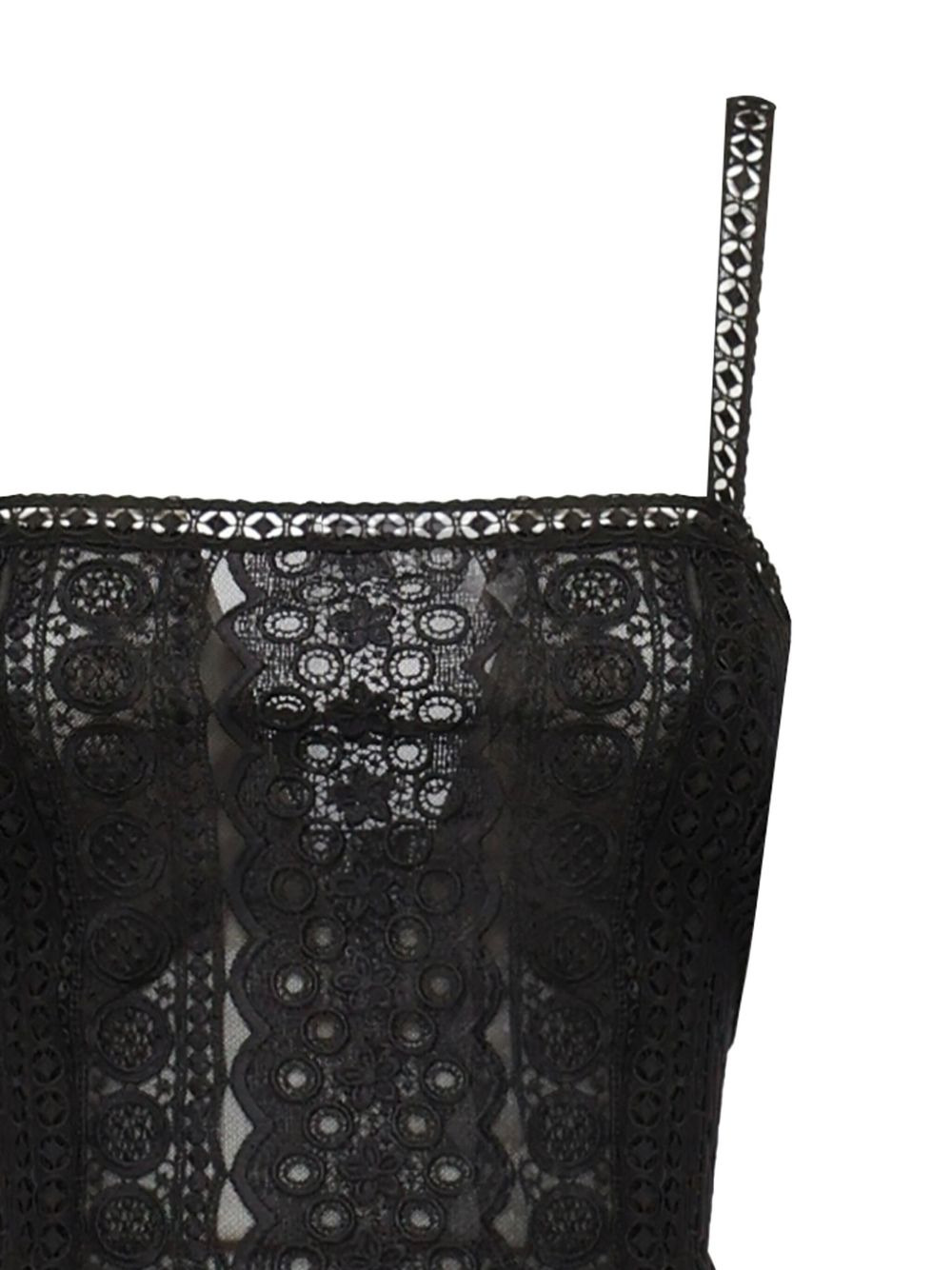 lace-panelled maxi dress - 3
