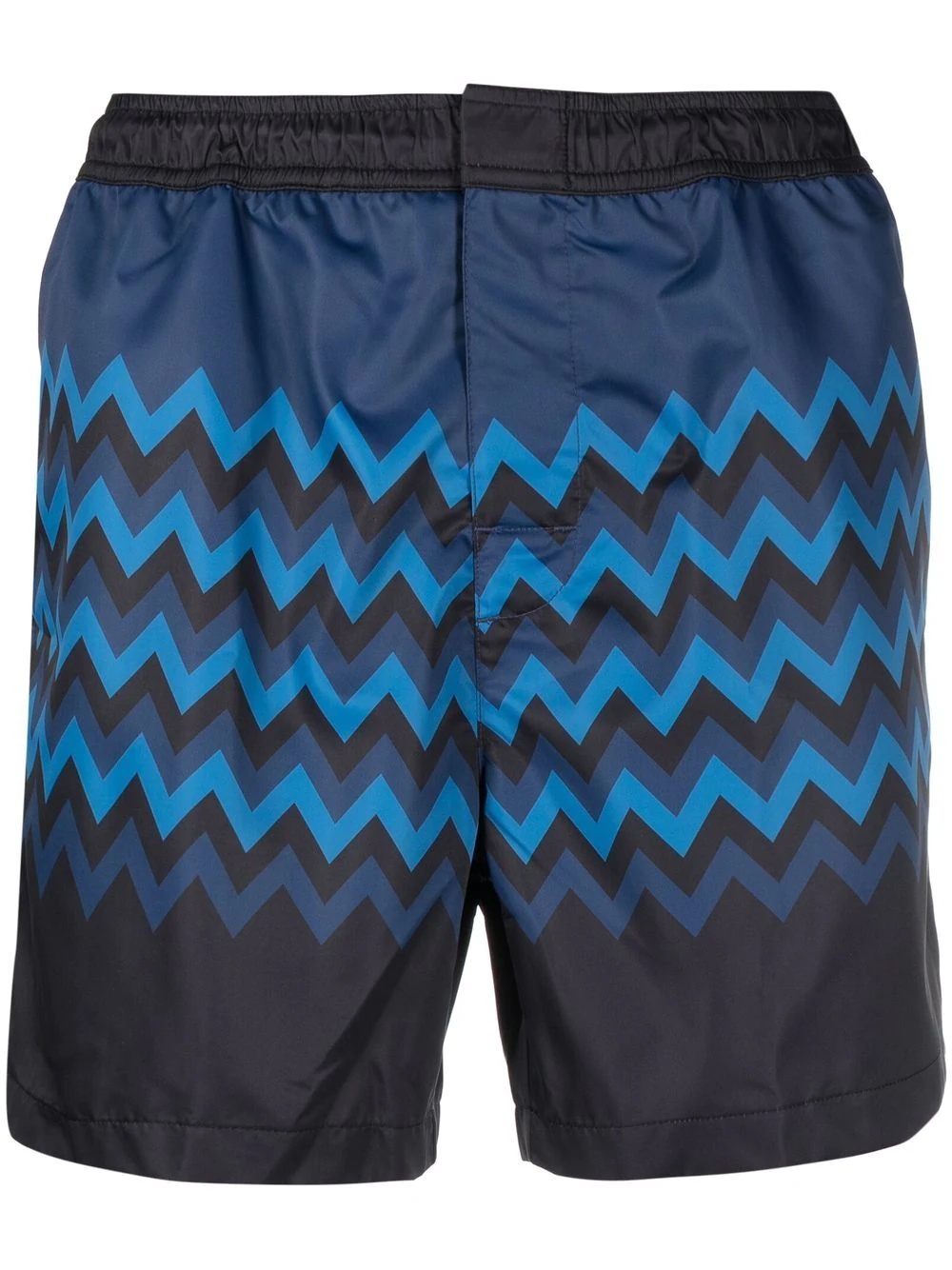 zigzag print swim shorts - 1