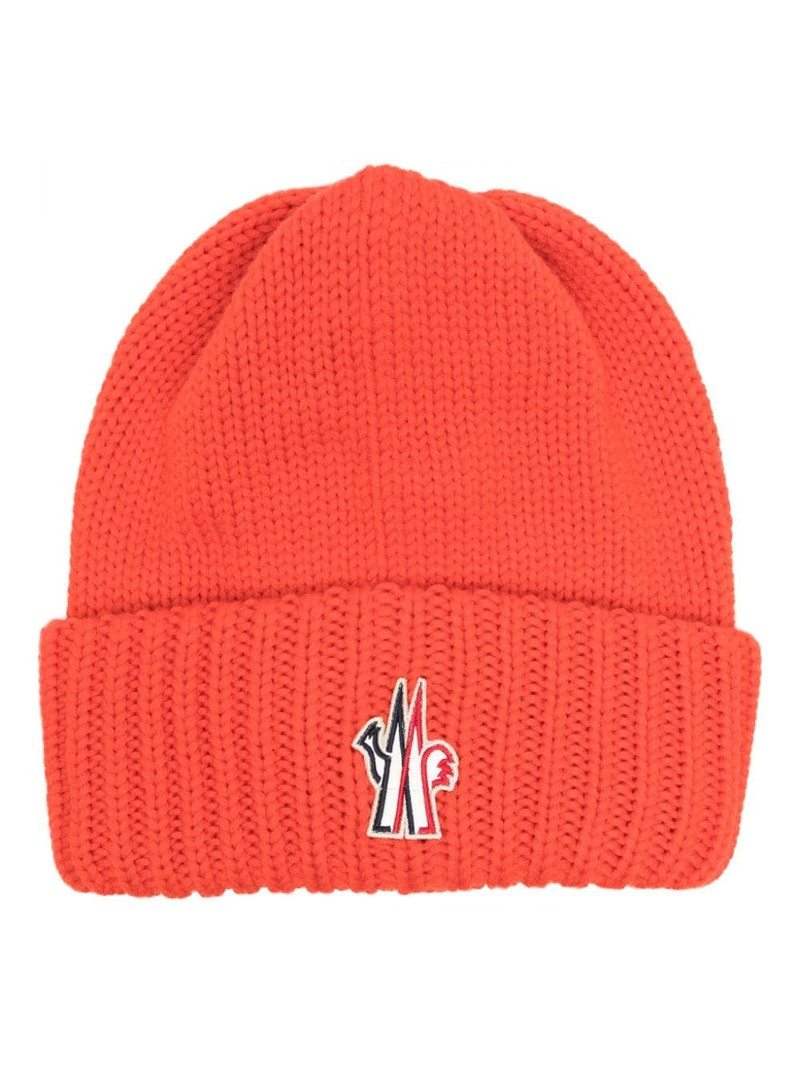 logo-embroidered virgin-wool beanie 1
