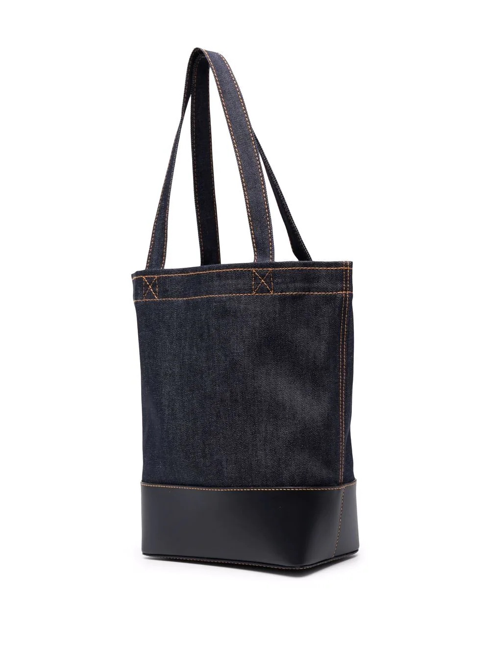 denim logo tote bag - 4