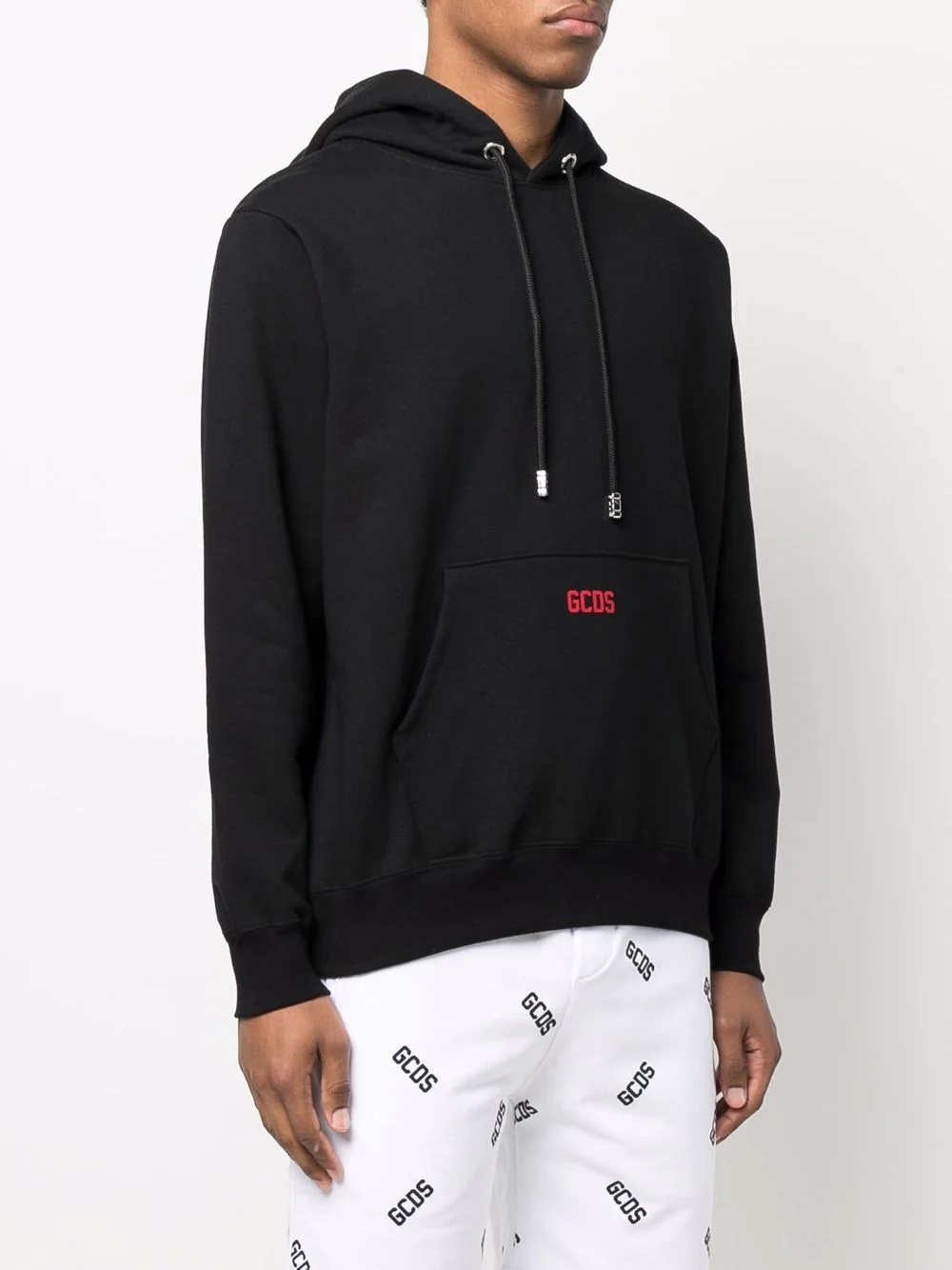 logo drawstring hoodie - 3