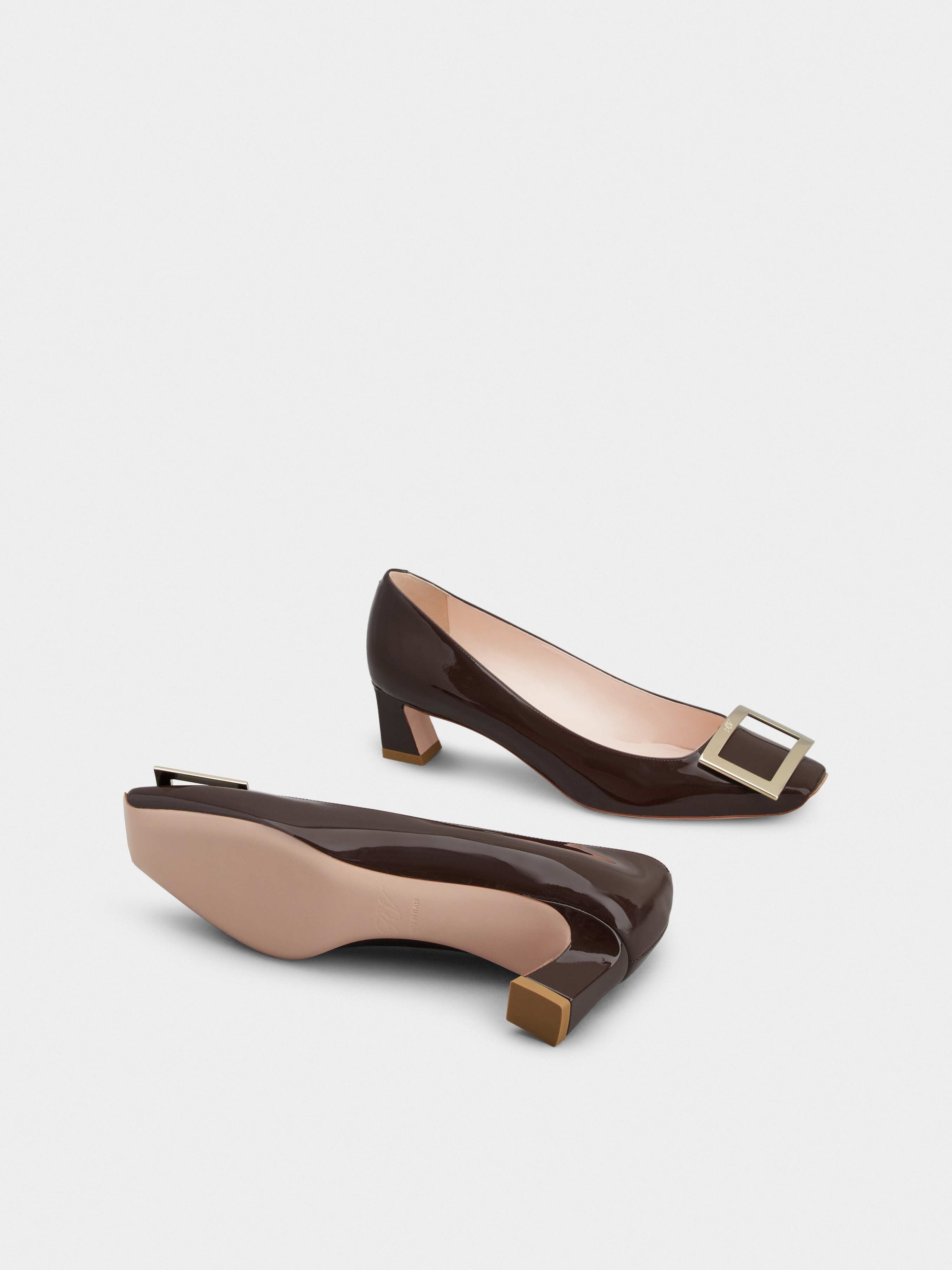 Trompette Metal Buckle Pumps in Patent Leather - 6
