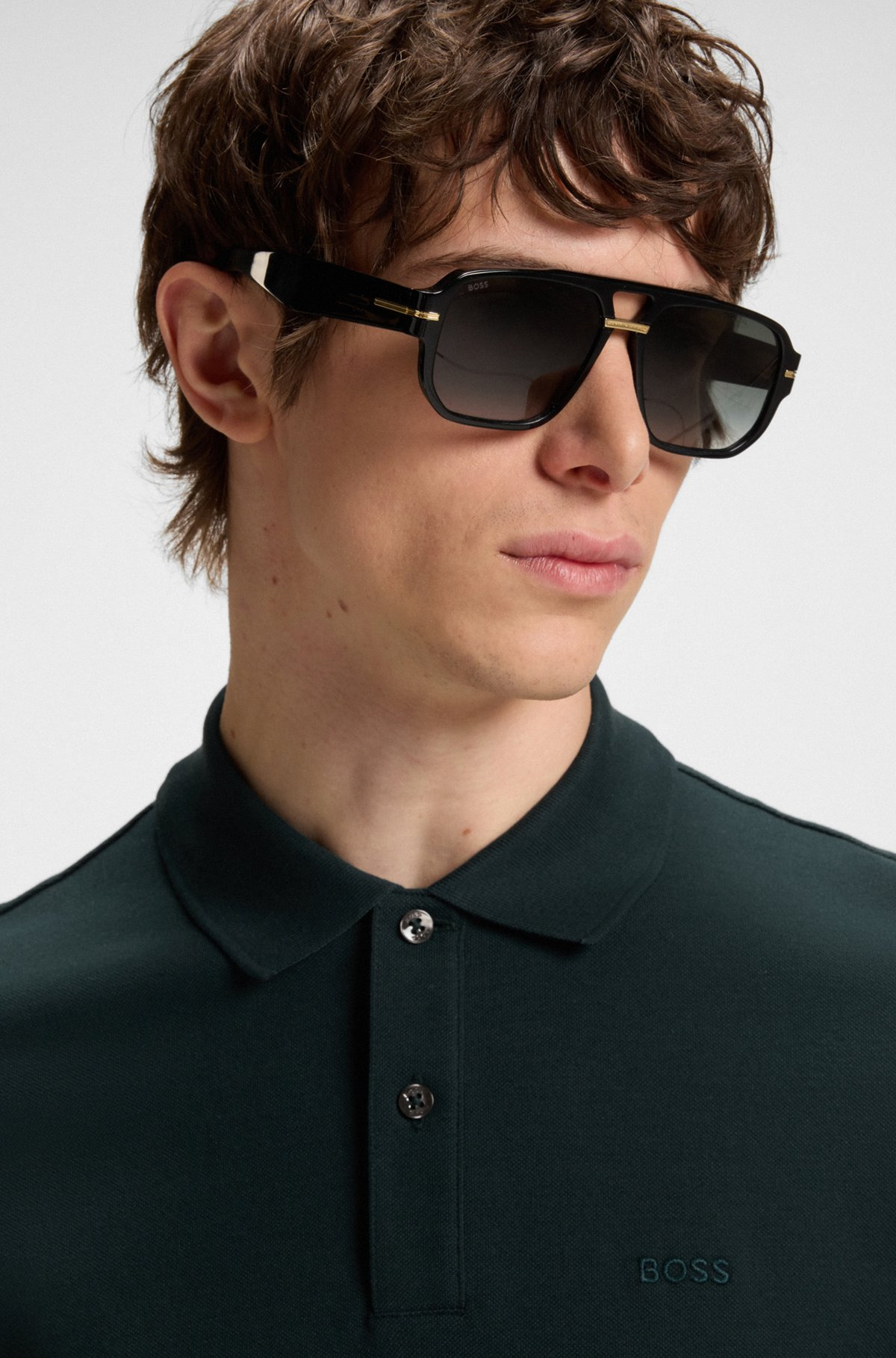 PALLAS REGULAR-FIT POLO SHIRT IN COTTON WITH EMBROIDERED LOGO - 3