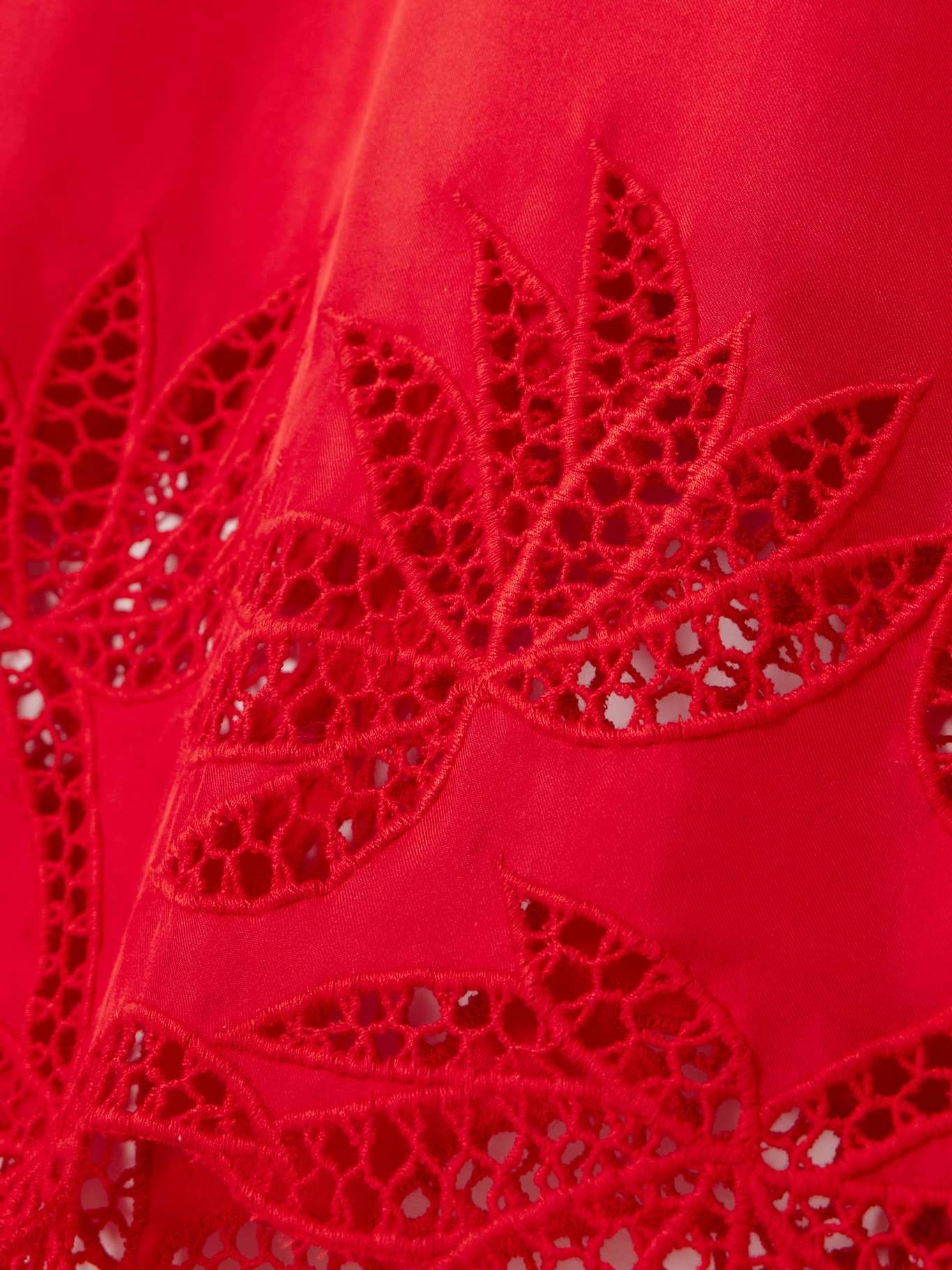 Coverley crocheted silk-satin midi skirt Red - 4
