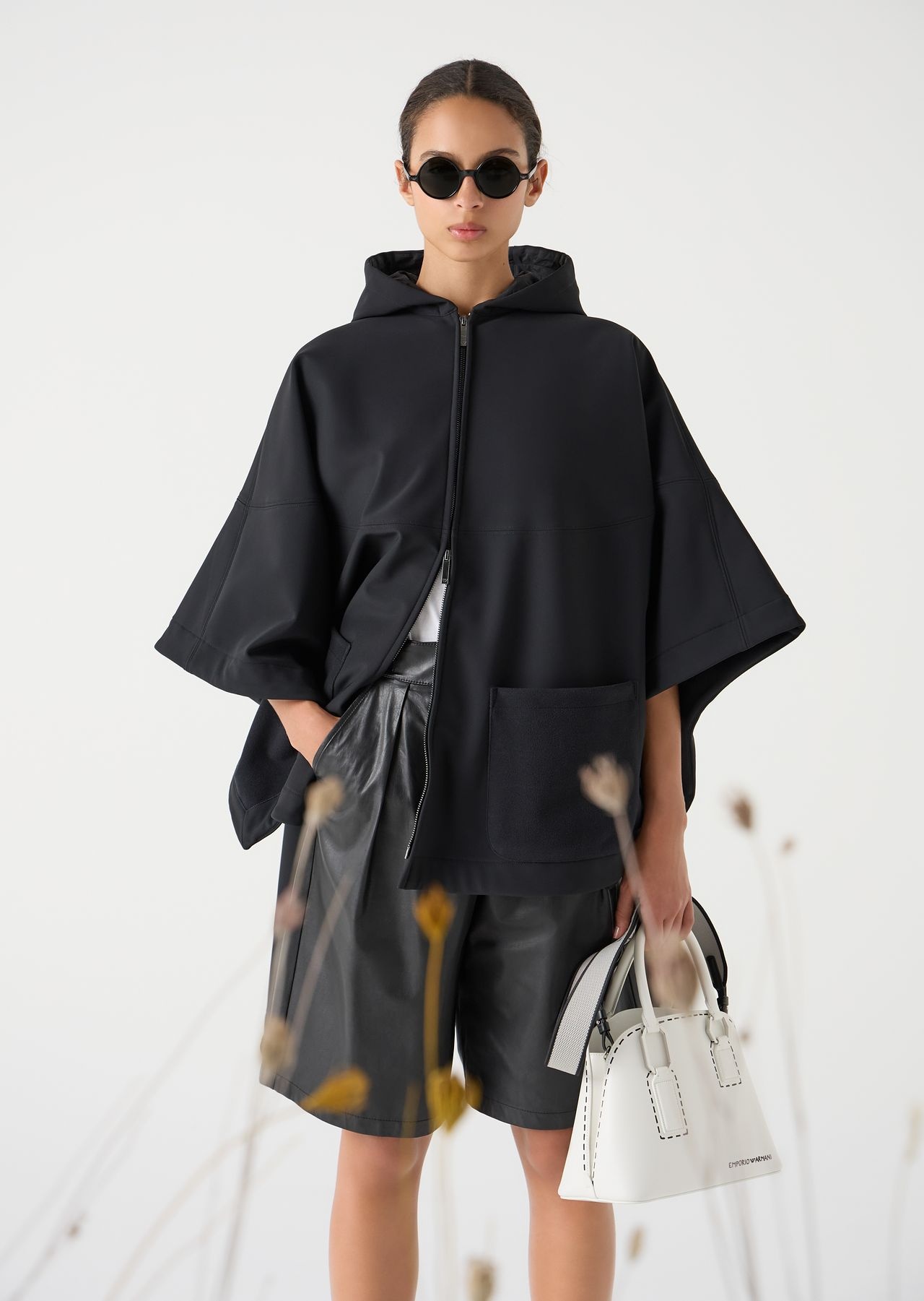 Oversized Bermuda shorts in pleated nappa calfskin - 6